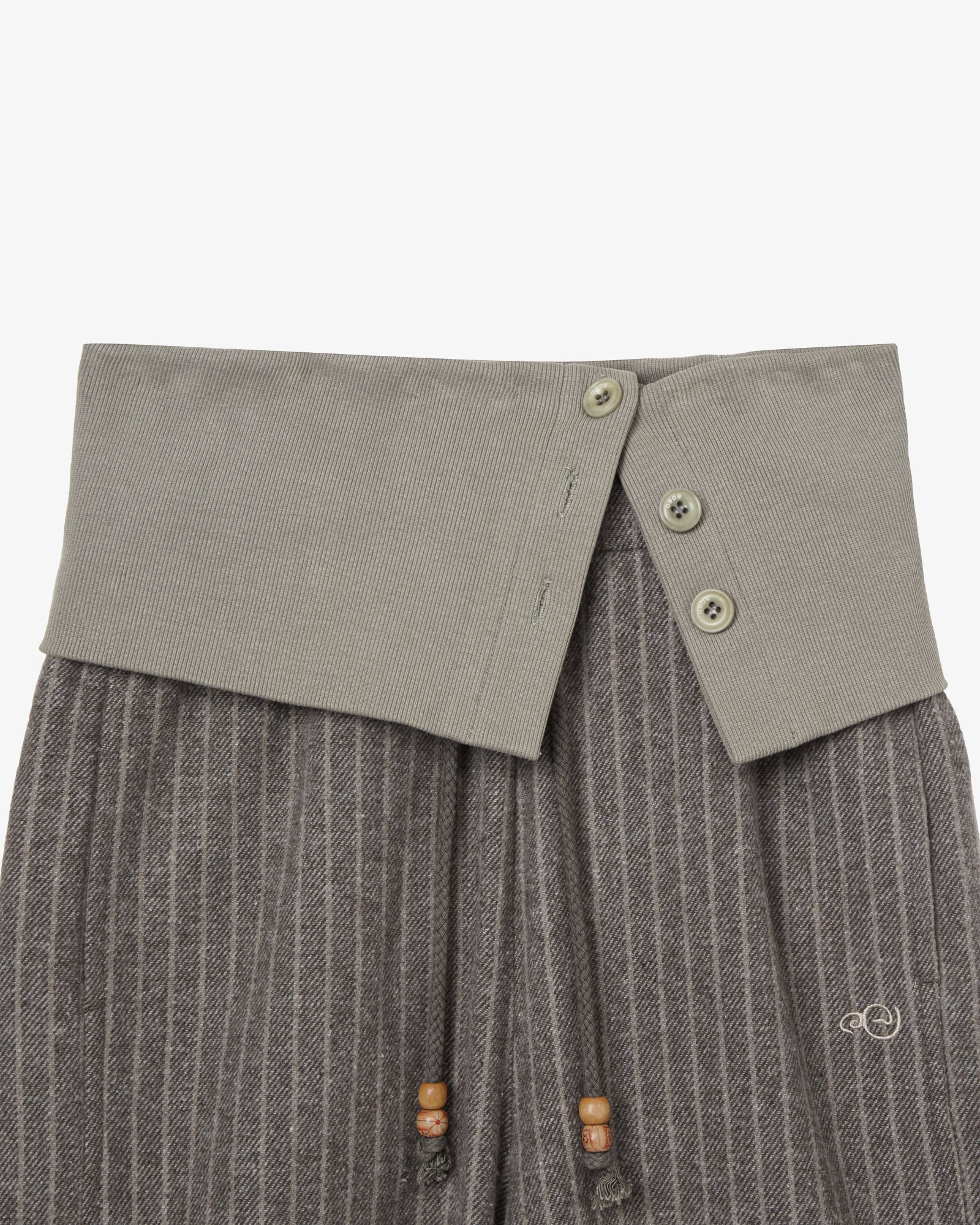 FOLDED EASY PANTS [BEIGE]