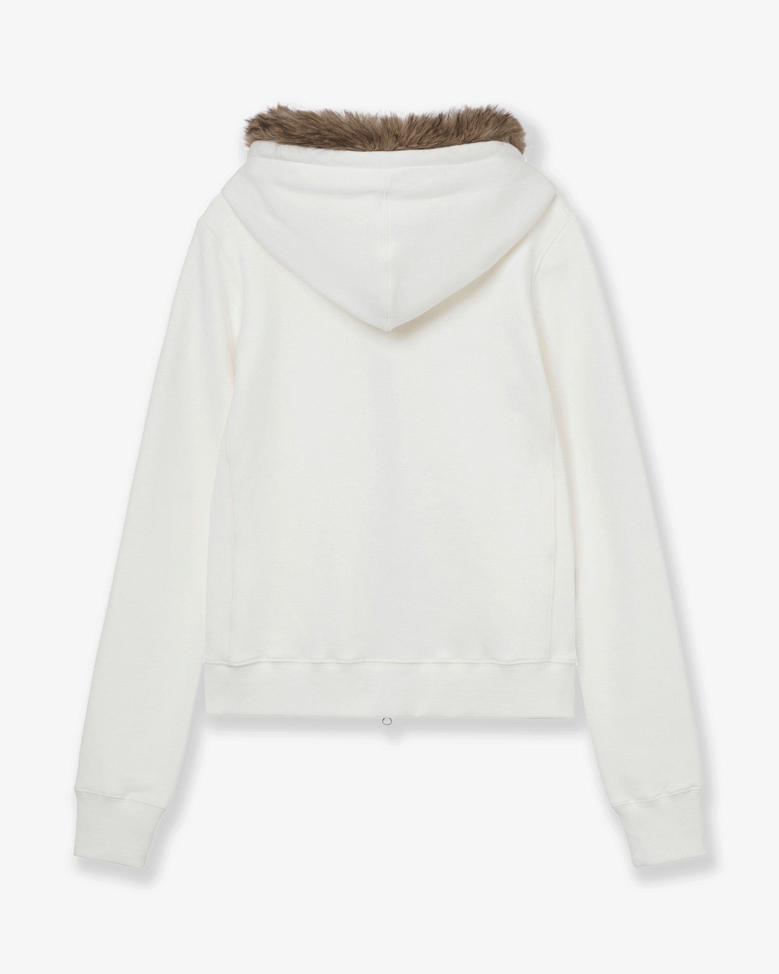 FUR DOT SMALL LETTER HOOD ZIP UP [IVORY]