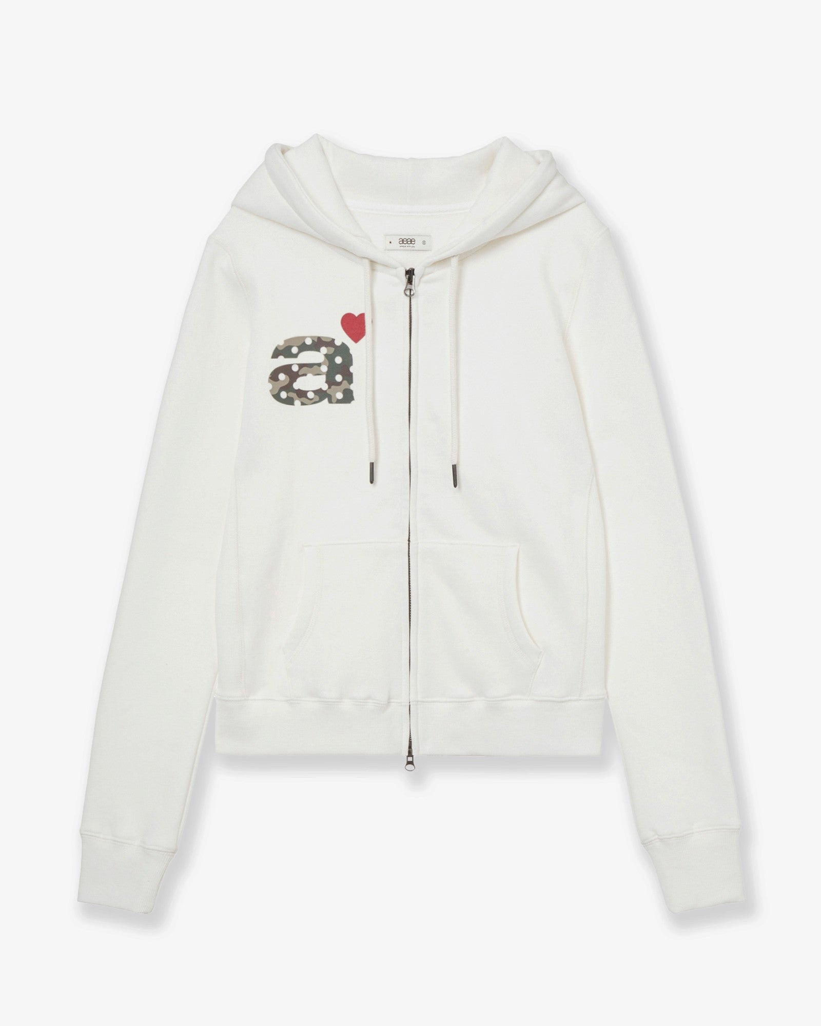 FUR DOT SMALL LETTER HOOD ZIP UP [IVORY]
