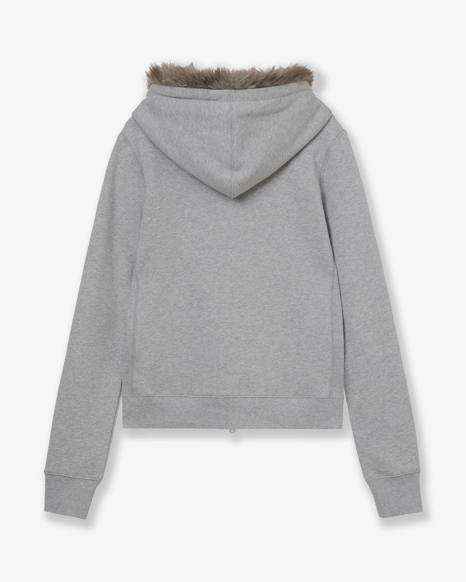 FUR DOT SMALL LETTER HOOD ZIP UP [MELANGE GREY]