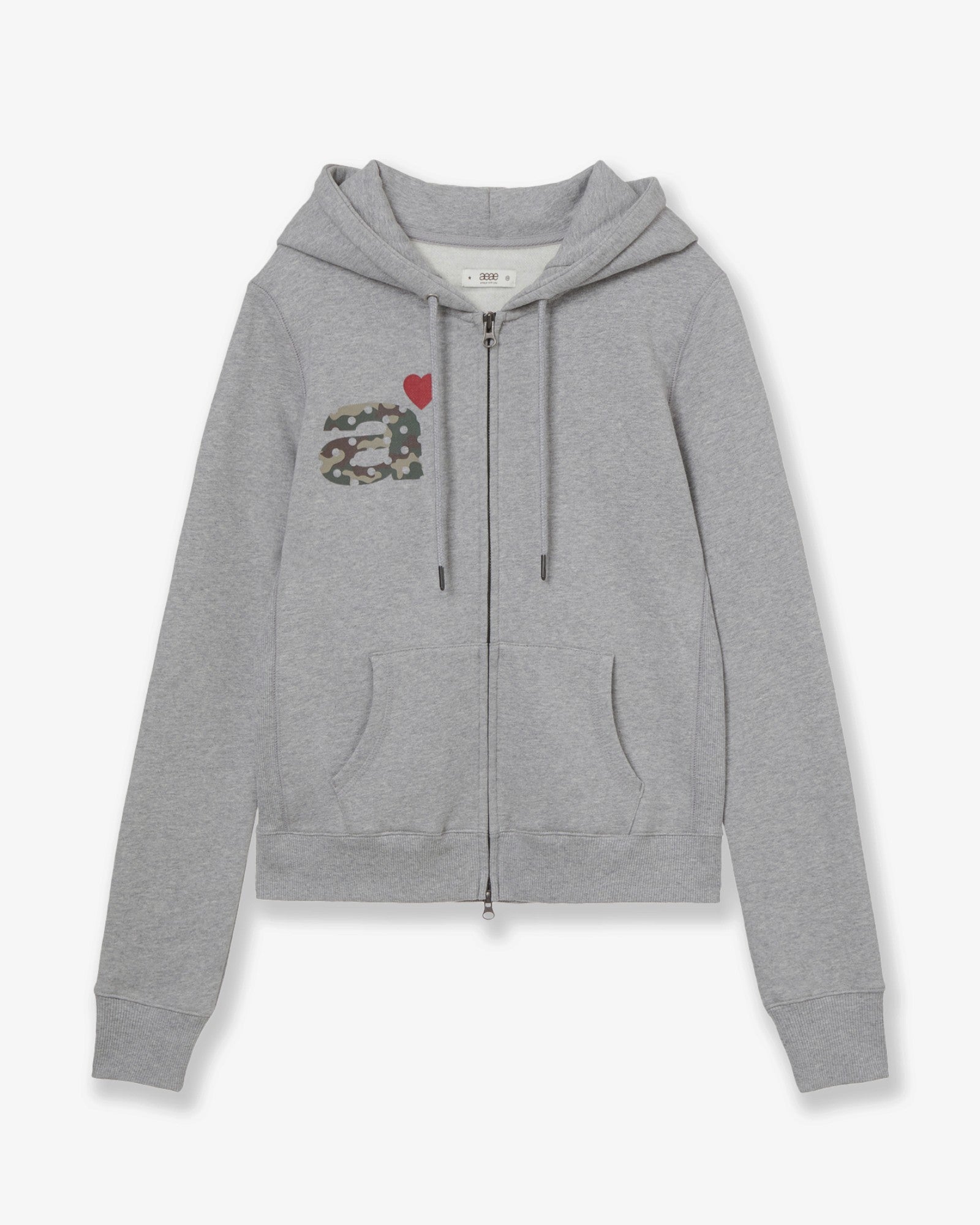 FUR DOT SMALL LETTER HOOD ZIP UP [MELANGE GREY]