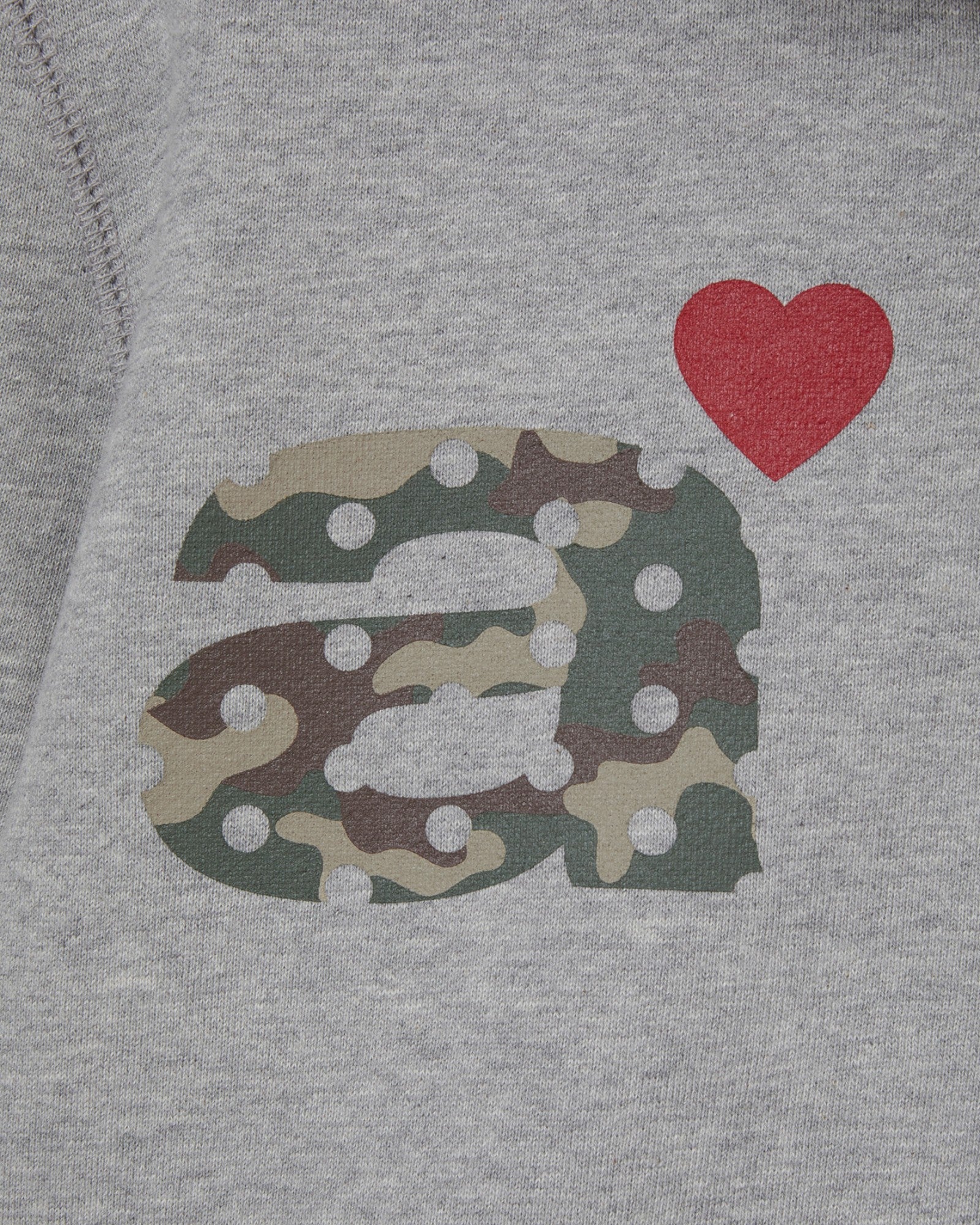 FUR DOT SMALL LETTER HOOD ZIP UP [MELANGE GREY]