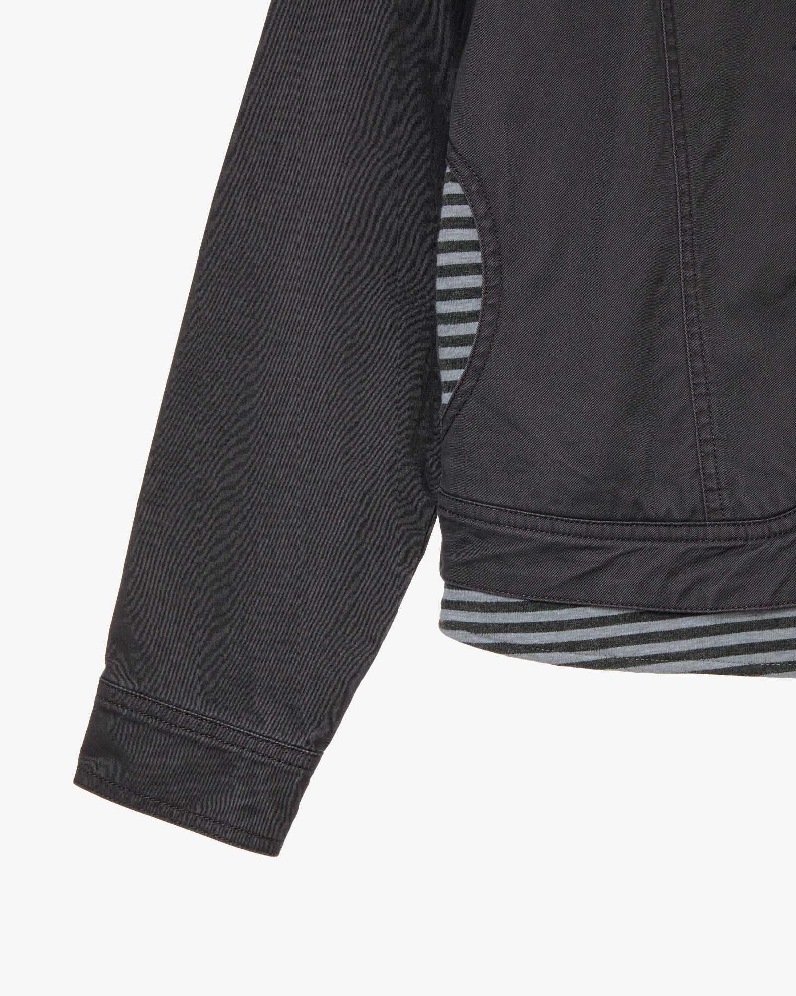 HOODIE LAYERED JACKET [CHARCOAL]