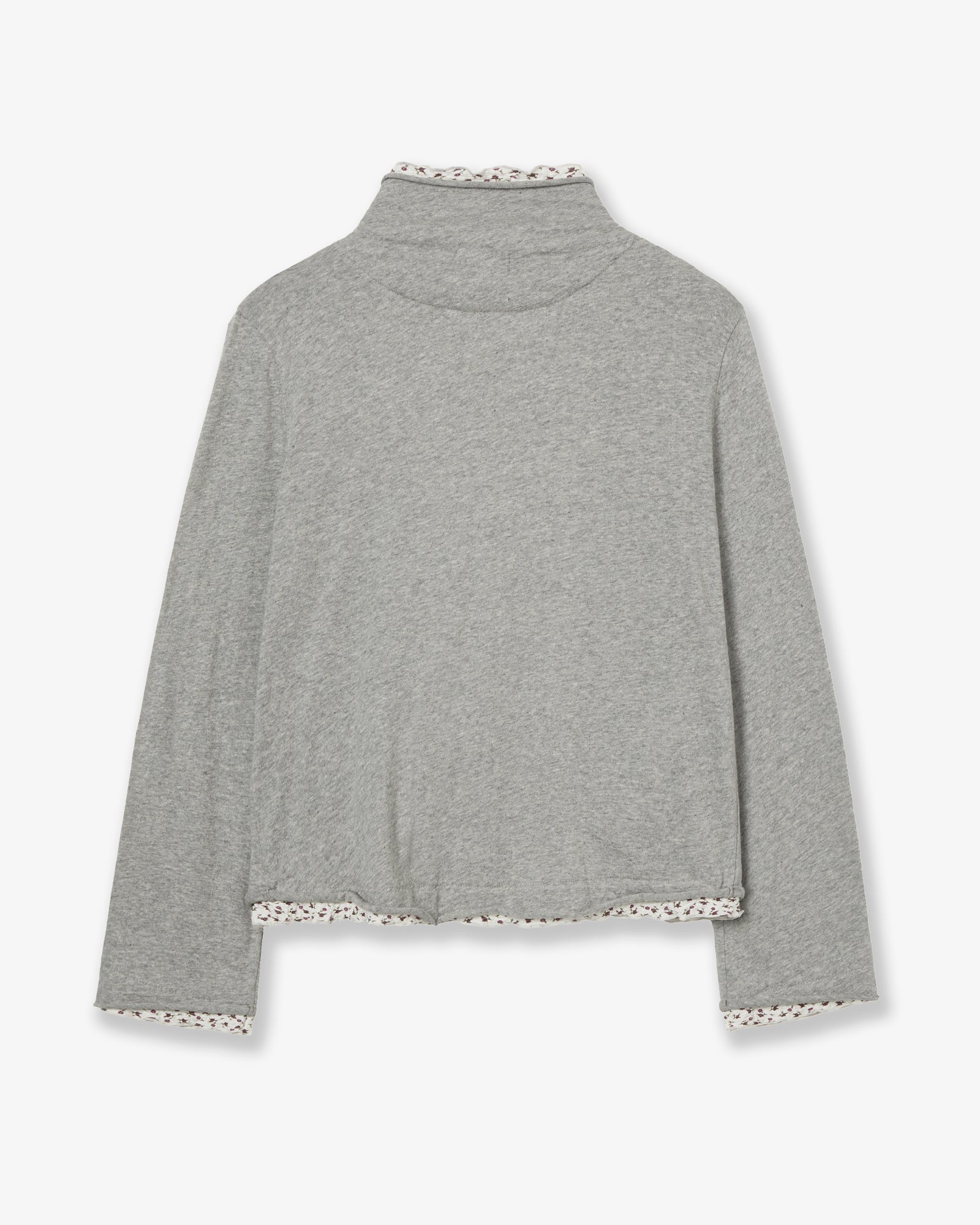 LAYERED CARDIGAN [MELANGE GREY]