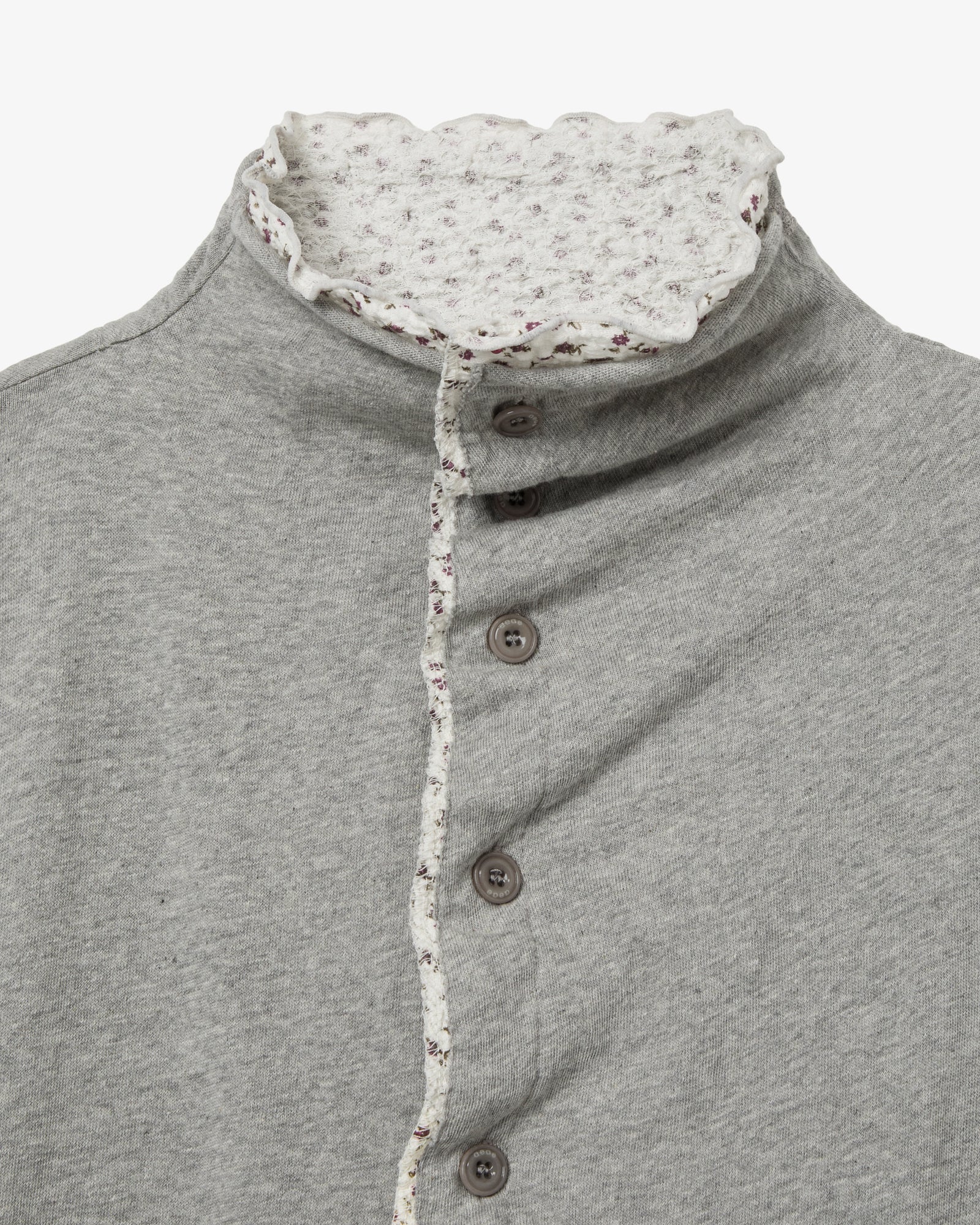 LAYERED CARDIGAN [MELANGE GREY]