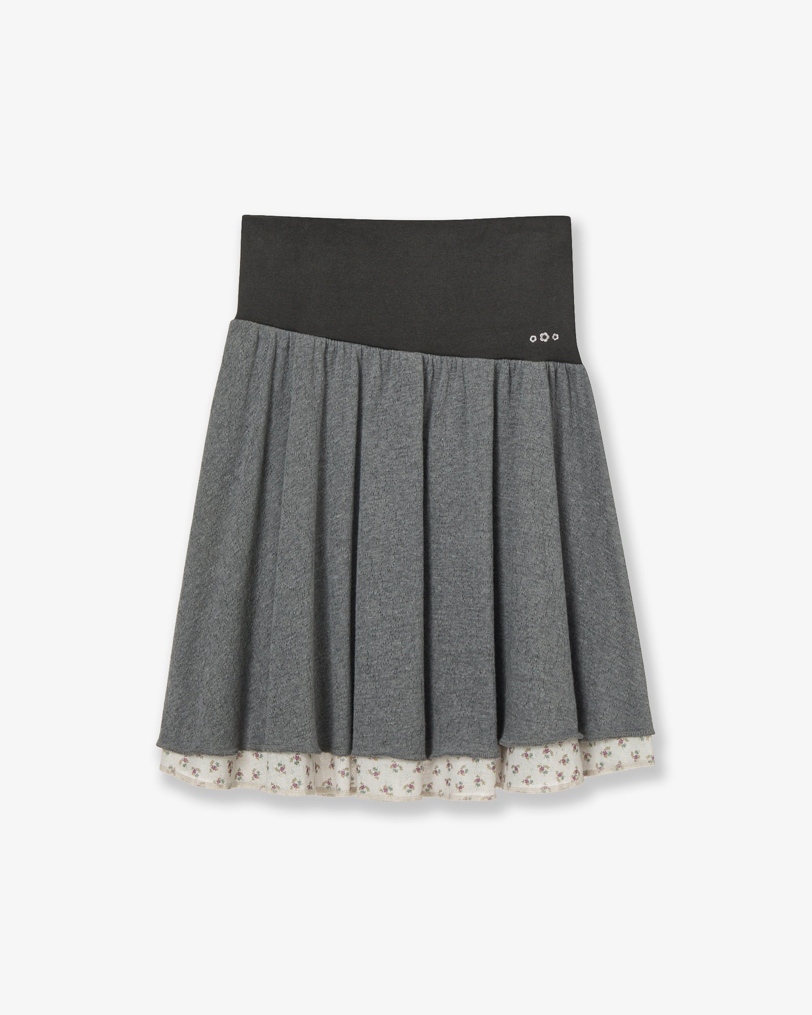 LAYERED SKIRT [CHARCOAL]