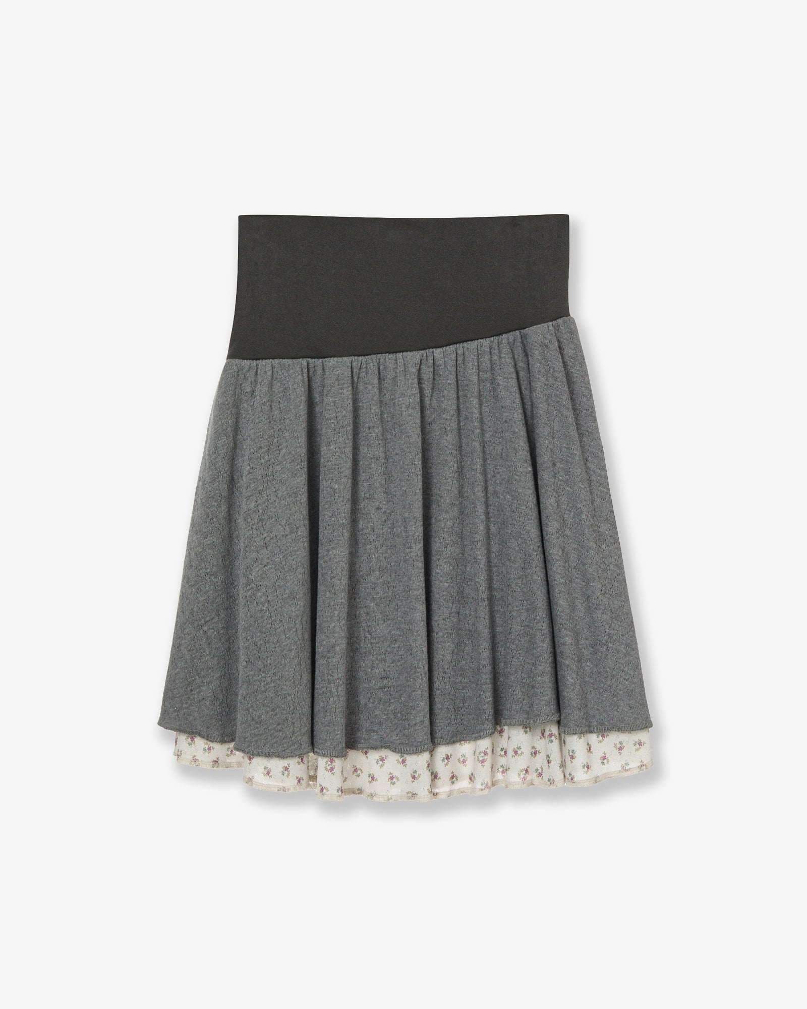 LAYERED SKIRT [CHARCOAL]