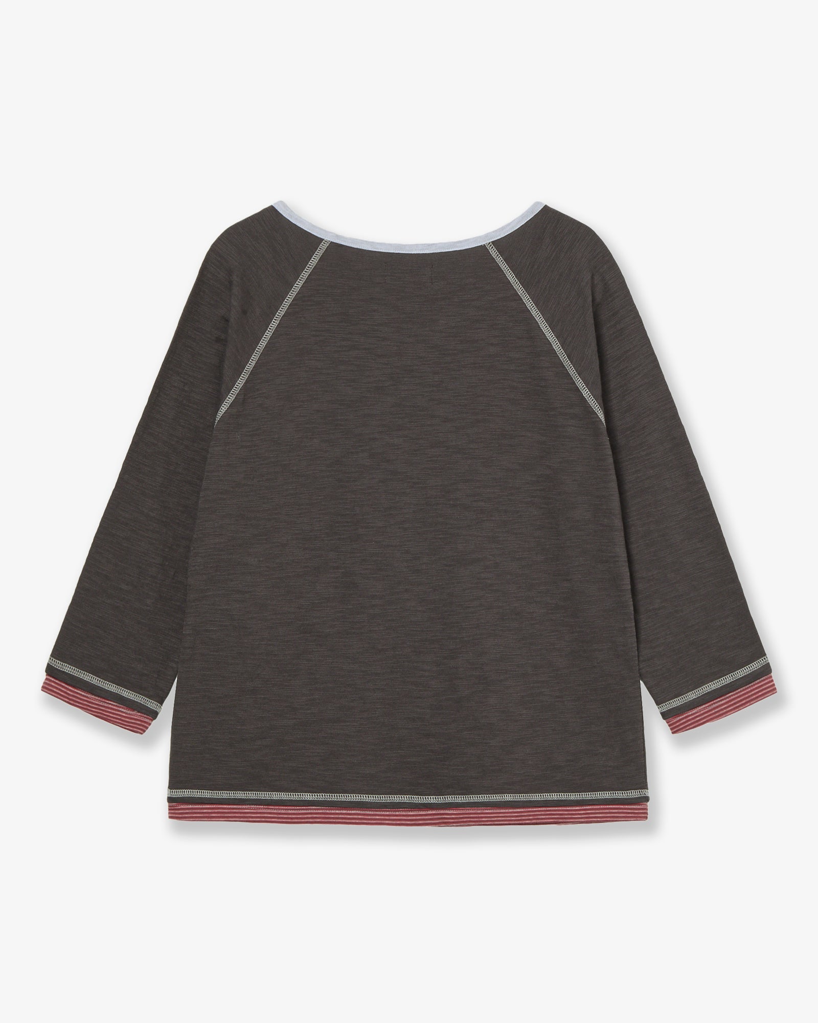 LAYERED SLEEVE TEE [CHARCOAL]