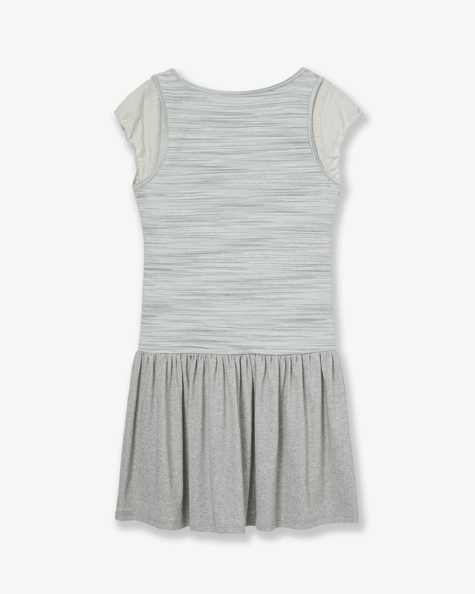 LAYERED TOP DRESS [GREY]