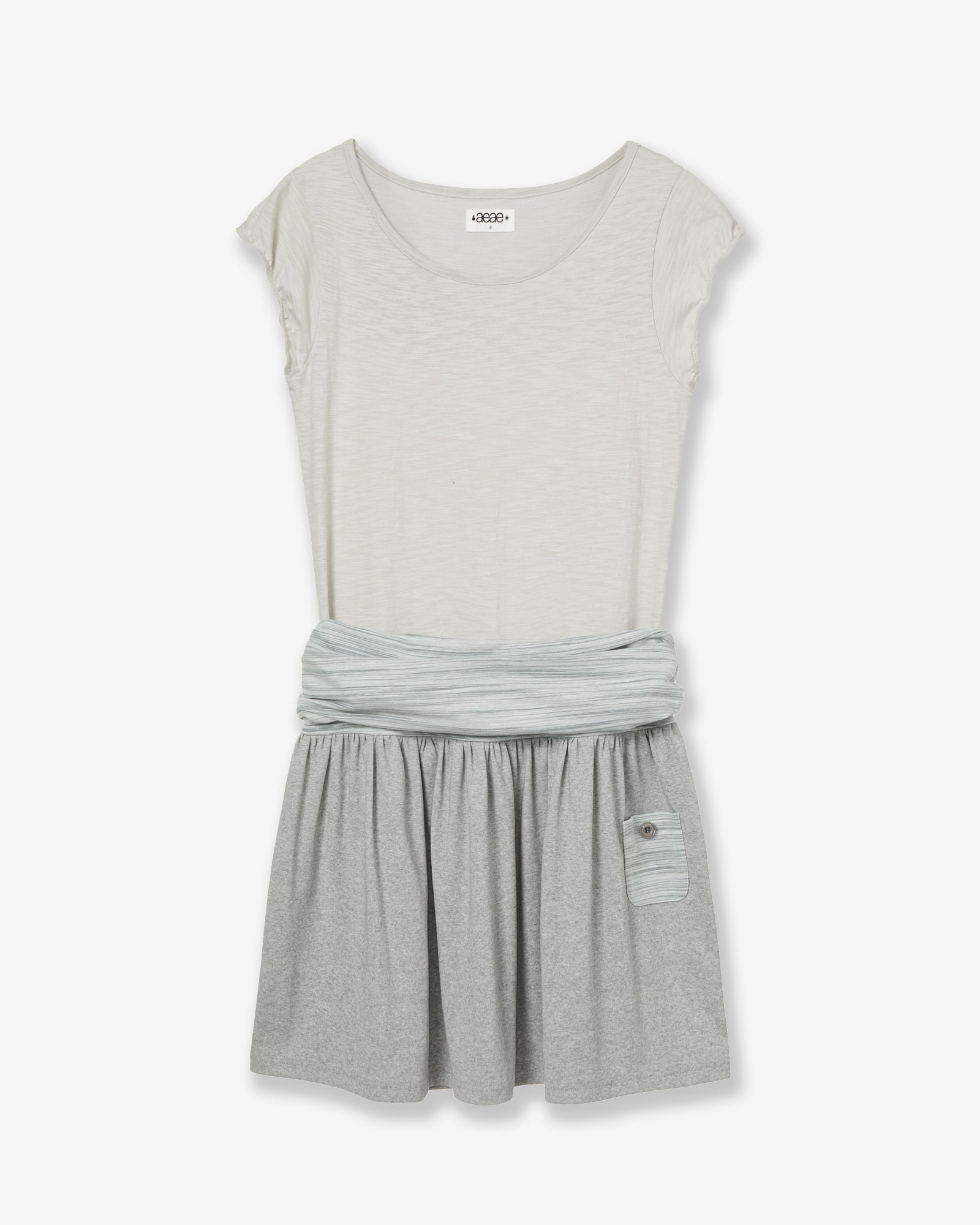 LAYERED TOP DRESS [GREY]