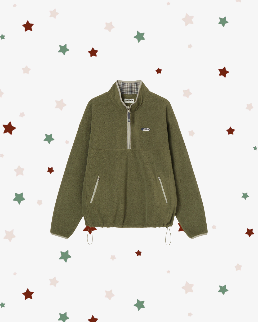 SYMBOL FLEECE ANORAK [OLIVE]
