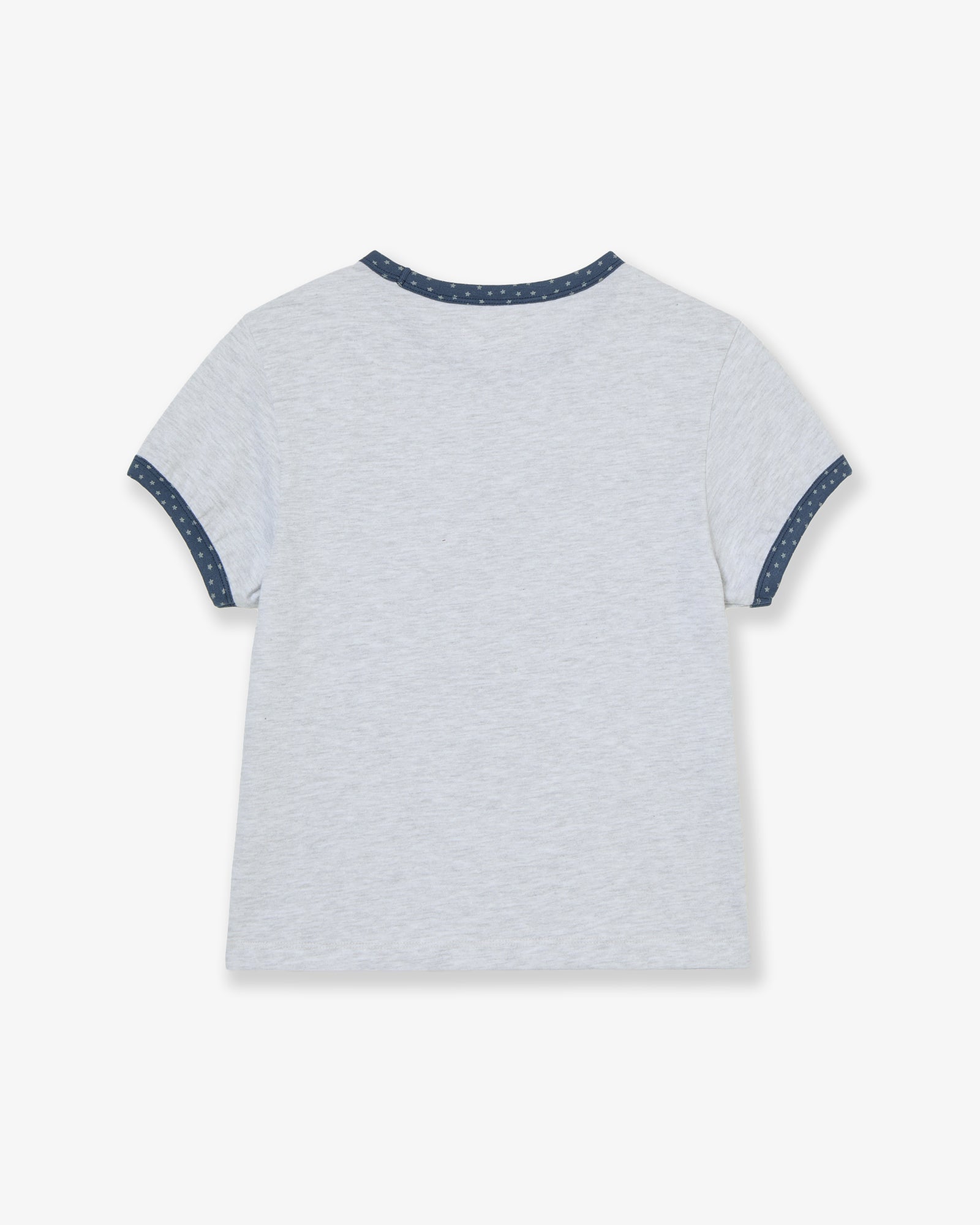 MUSHROOM APPLIQUE TEE [LIGHT GREY]