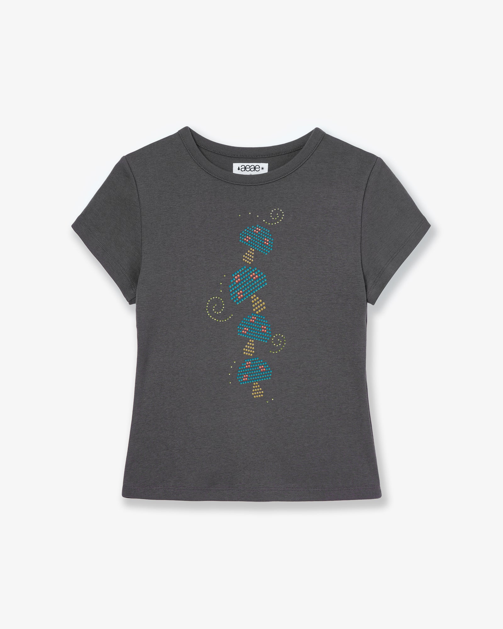 MUSHROOM HOTFIX TEE [CHARCOAL]