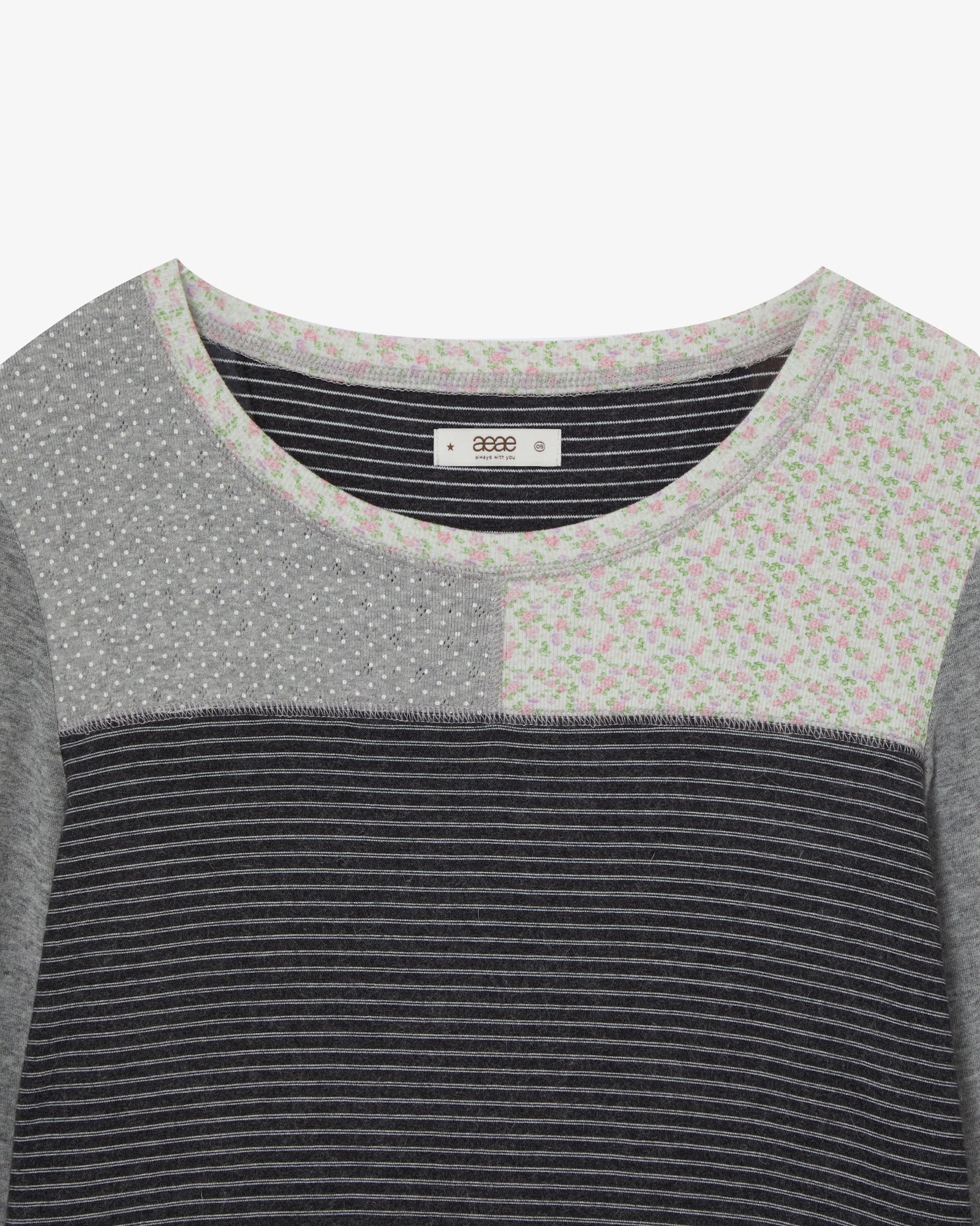 PATTERN BLOCK TEE [CHARCOAL]