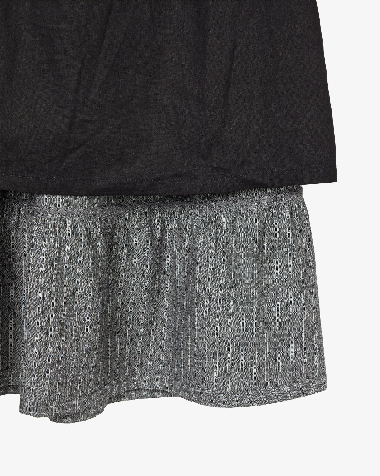 PATTERN TIERED SKIRT [CHARCOAL]