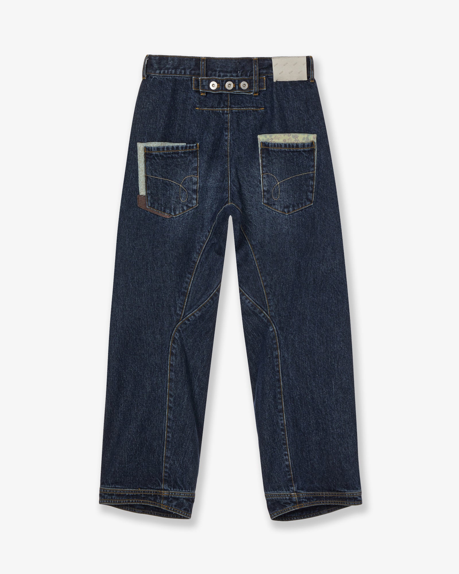 POCKET PATCHWORK ENGINEERED PANTS [DARK BLUE]