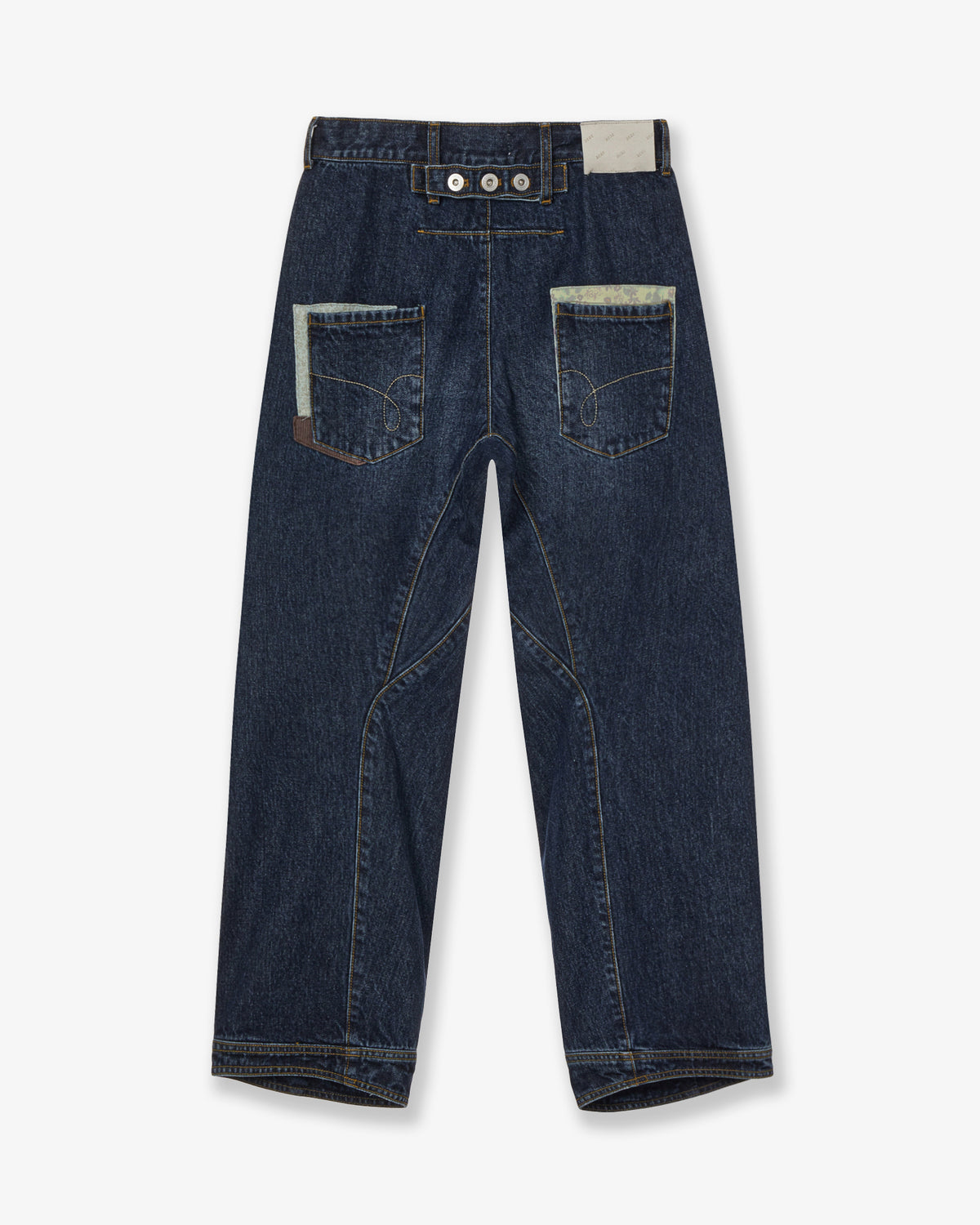 POCKET PATCHWORK ENGINEERED PANTS [DARK BLUE]