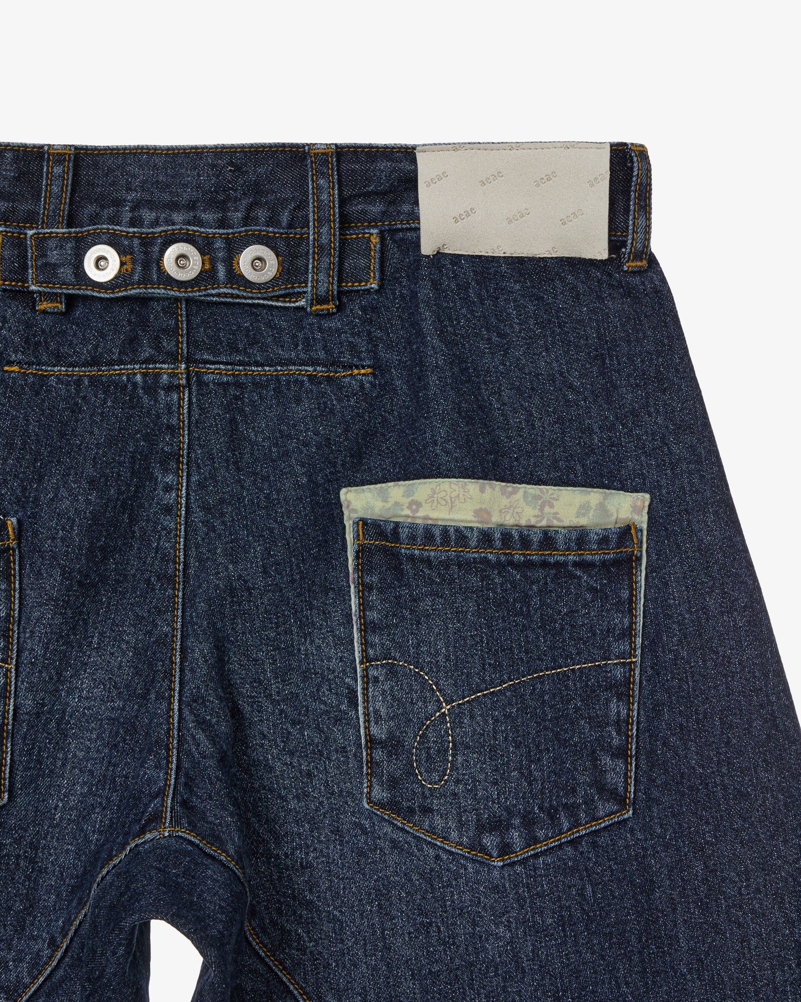 POCKET PATCHWORK ENGINEERED PANTS [DARK BLUE]