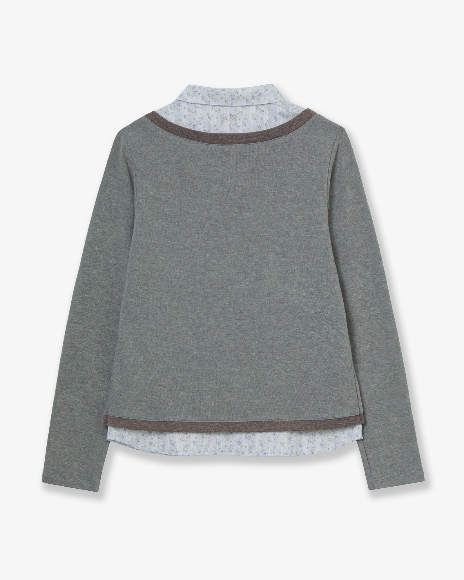 SHIRTS LAYERED CARDIGAN [GREY]