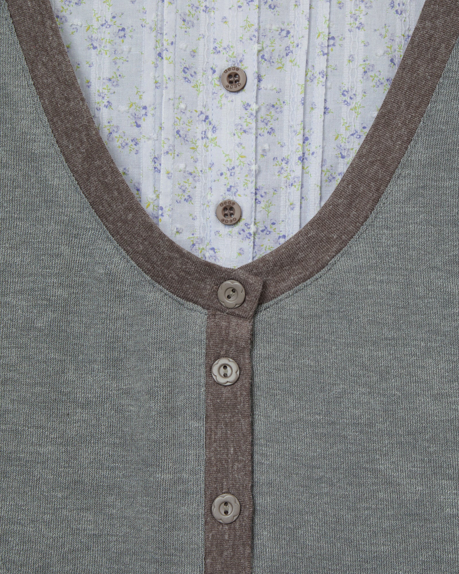 SHIRTS LAYERED CARDIGAN [GREY]
