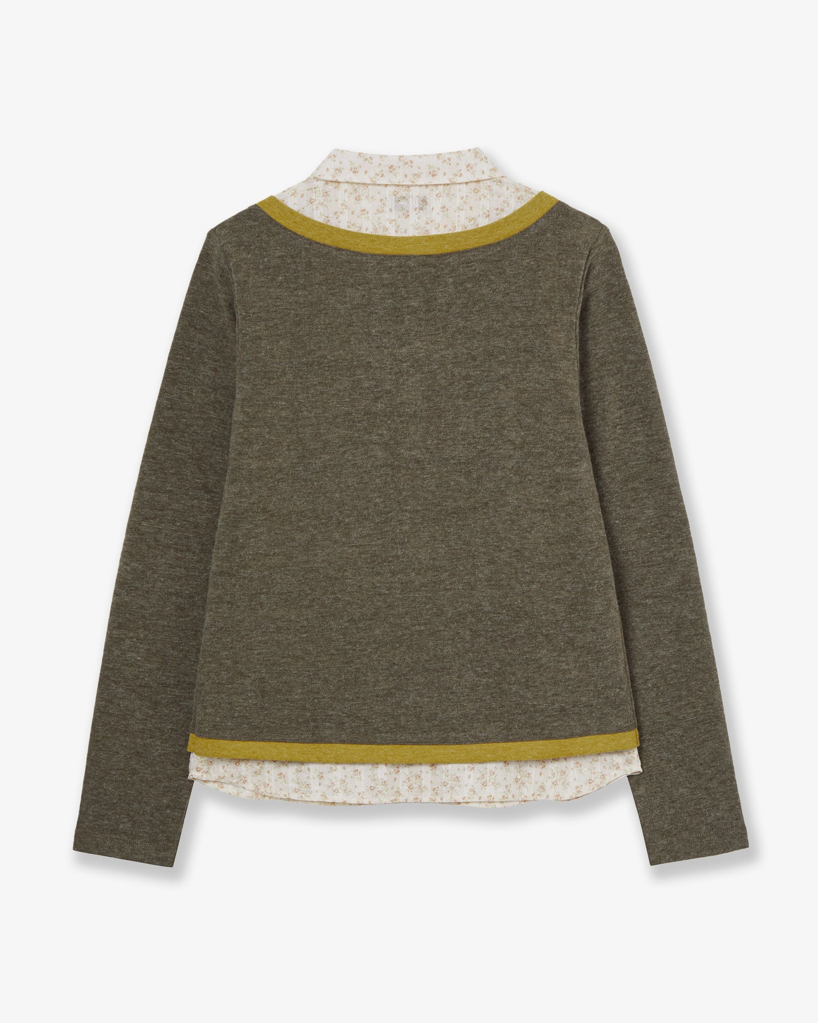 SHIRTS LAYERED CARDIGAN [OLIVE]