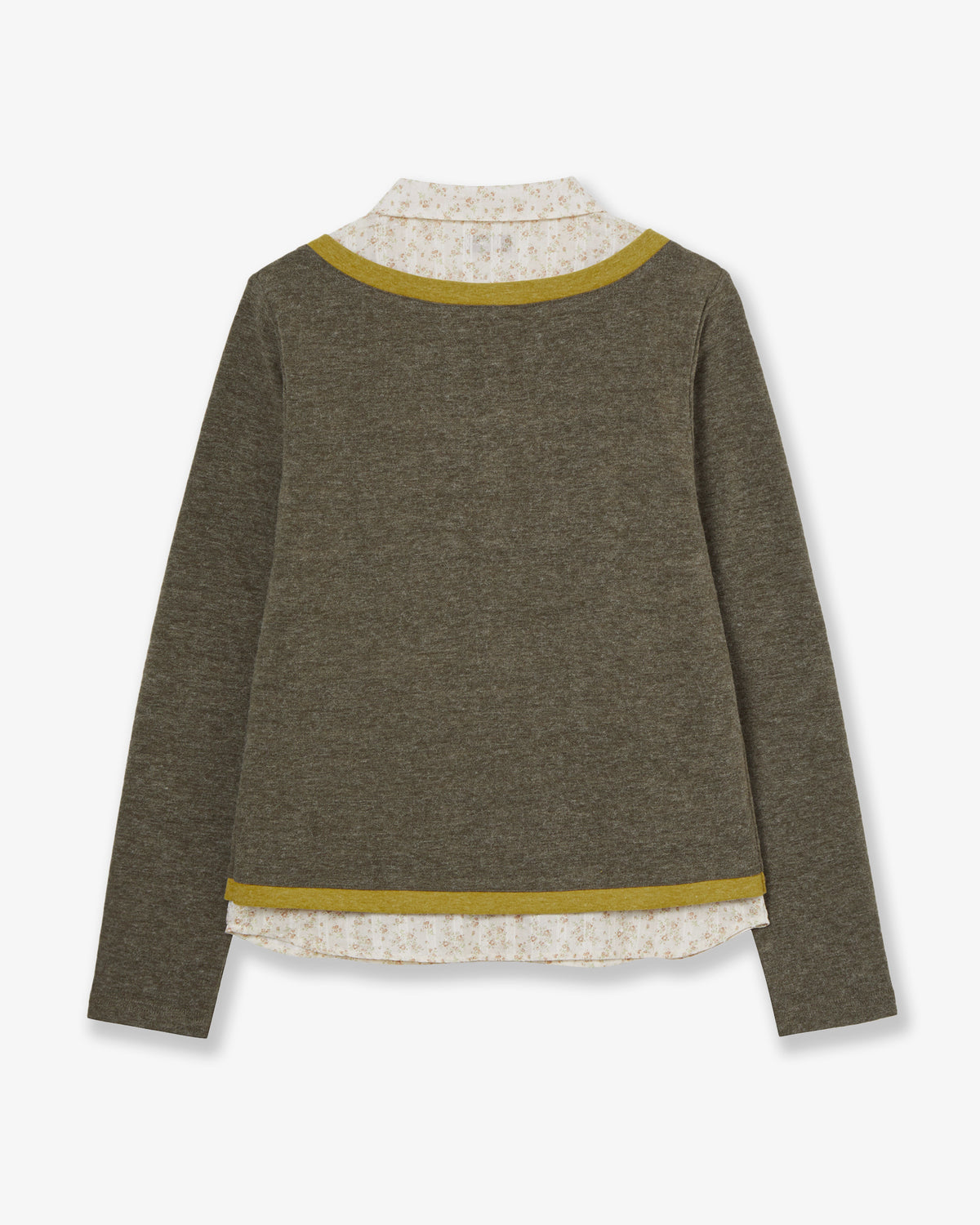 SHIRTS LAYERED CARDIGAN [OLIVE]