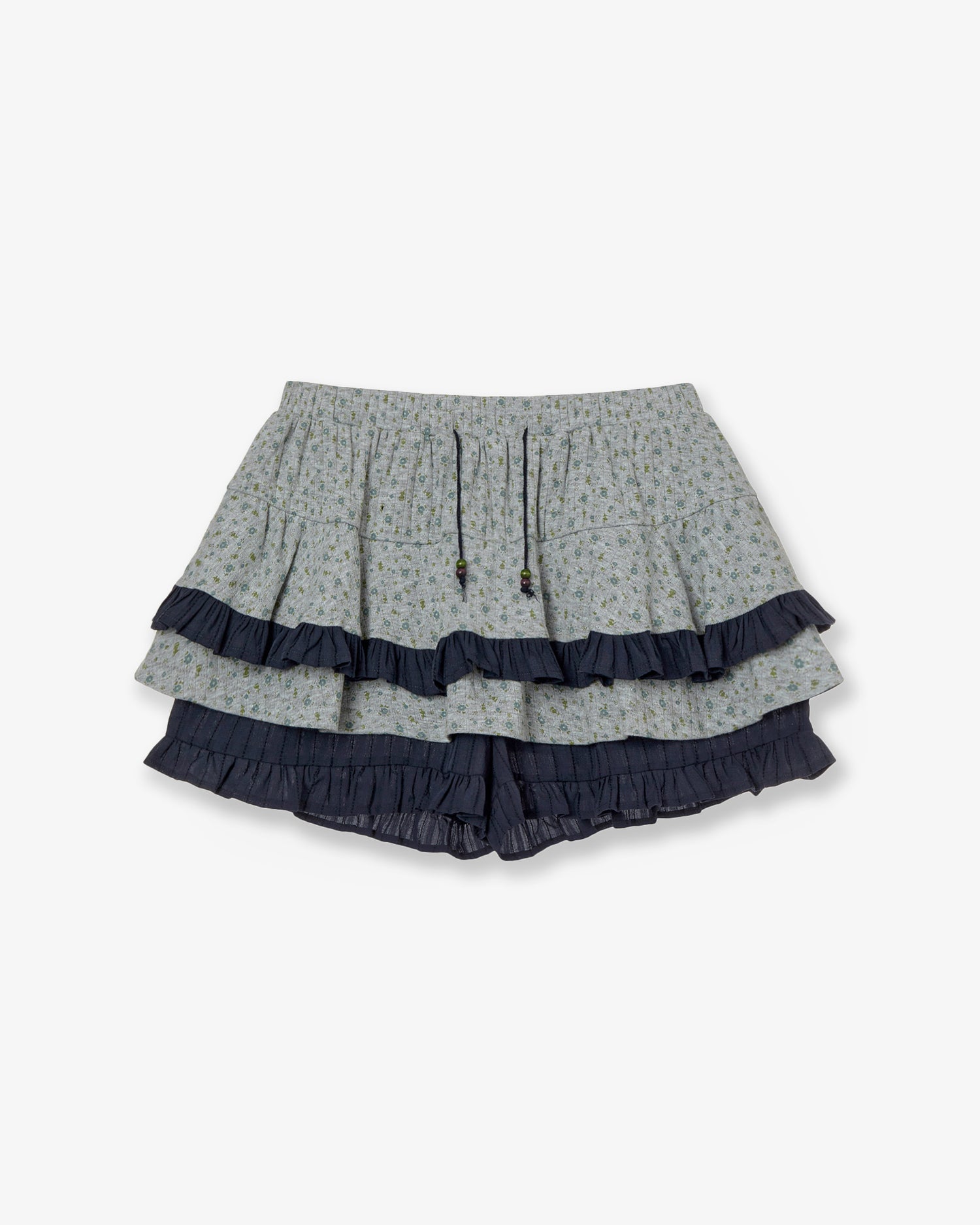 SKIRT MINI SHORTS [MELANGE GREY]
