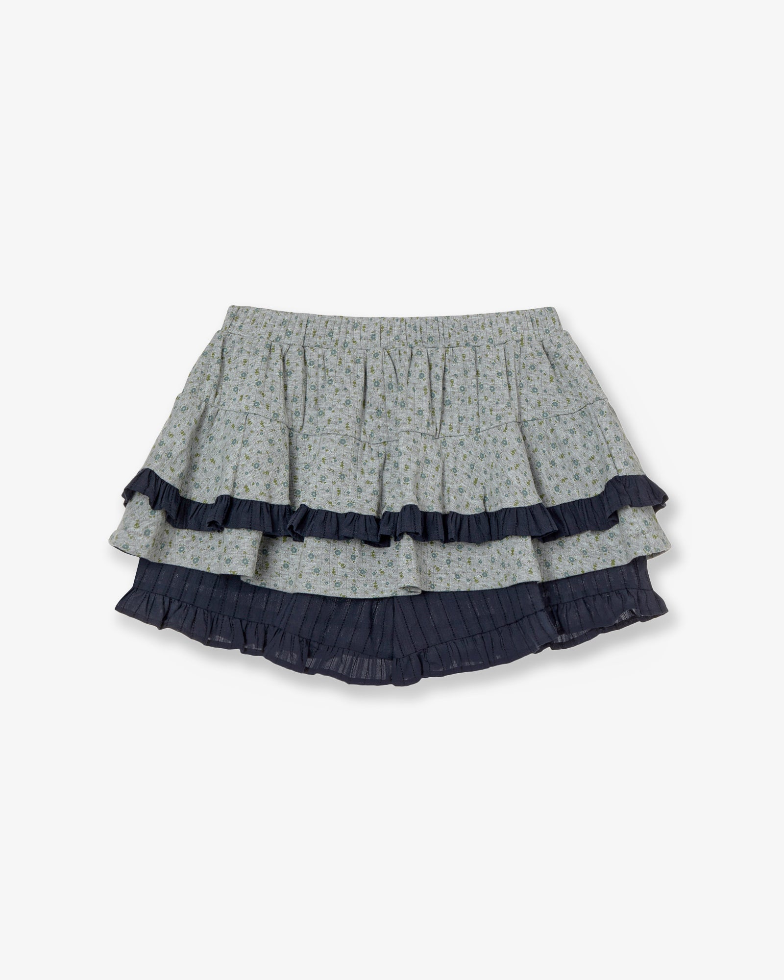 SKIRT MINI SHORTS [MELANGE GREY]