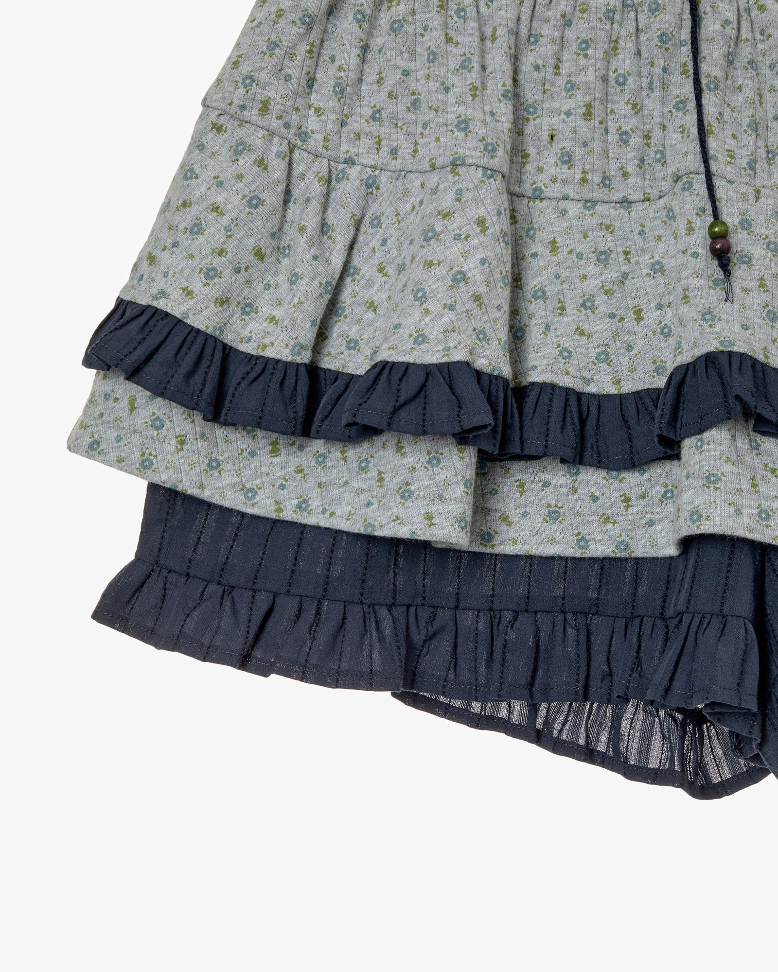 SKIRT MINI SHORTS [MELANGE GREY]