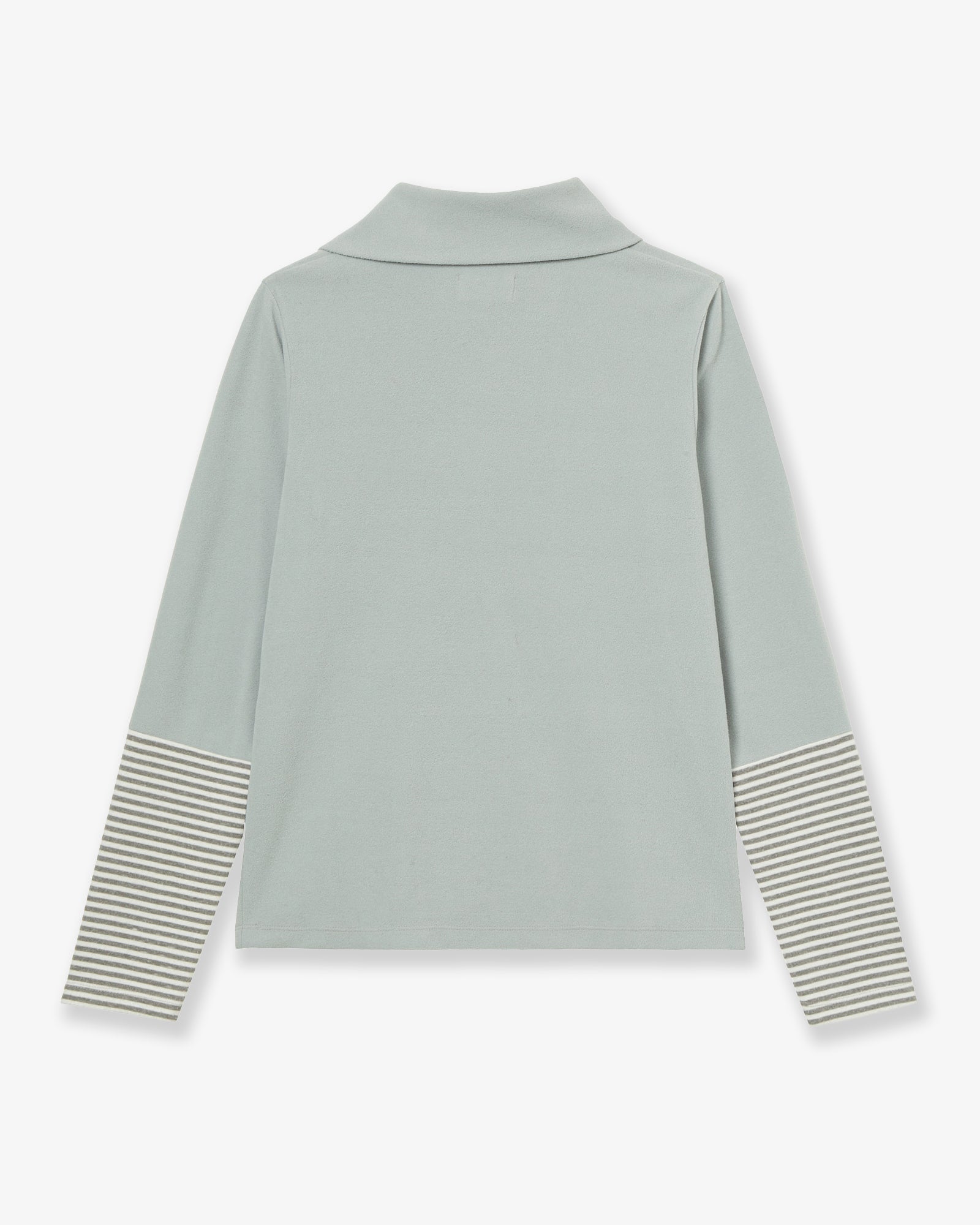 SLEEVE BLOCK HIGH NECK TEE [MINT]