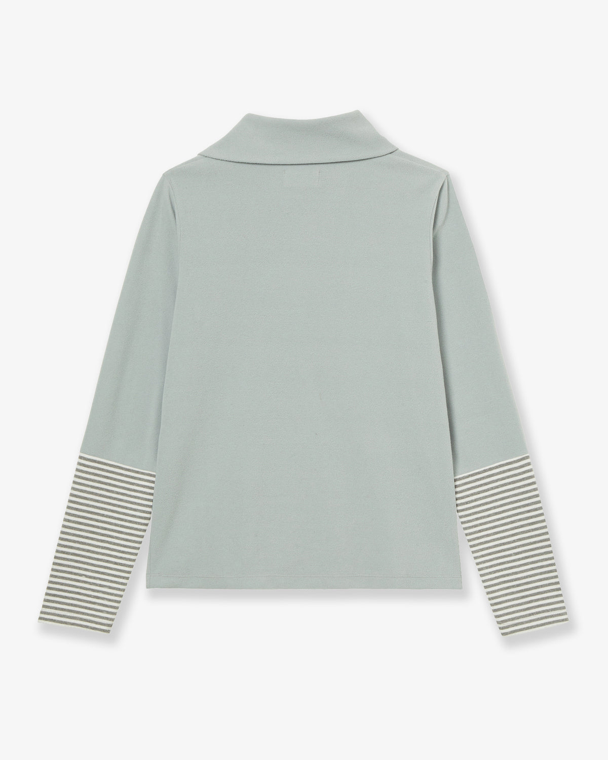 SLEEVE BLOCK HIGH NECK TEE [MINT]
