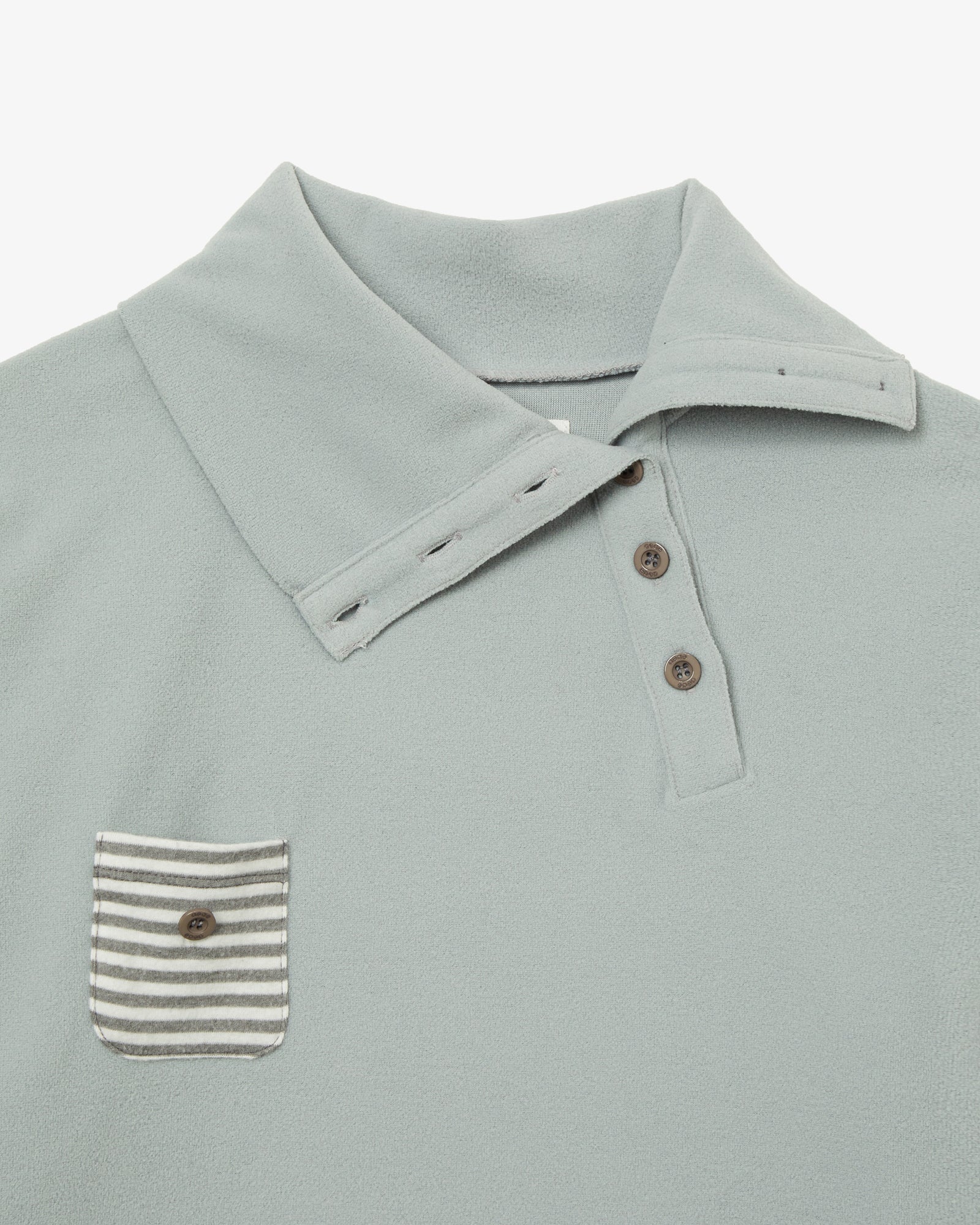 SLEEVE BLOCK HIGH NECK TEE [MINT]