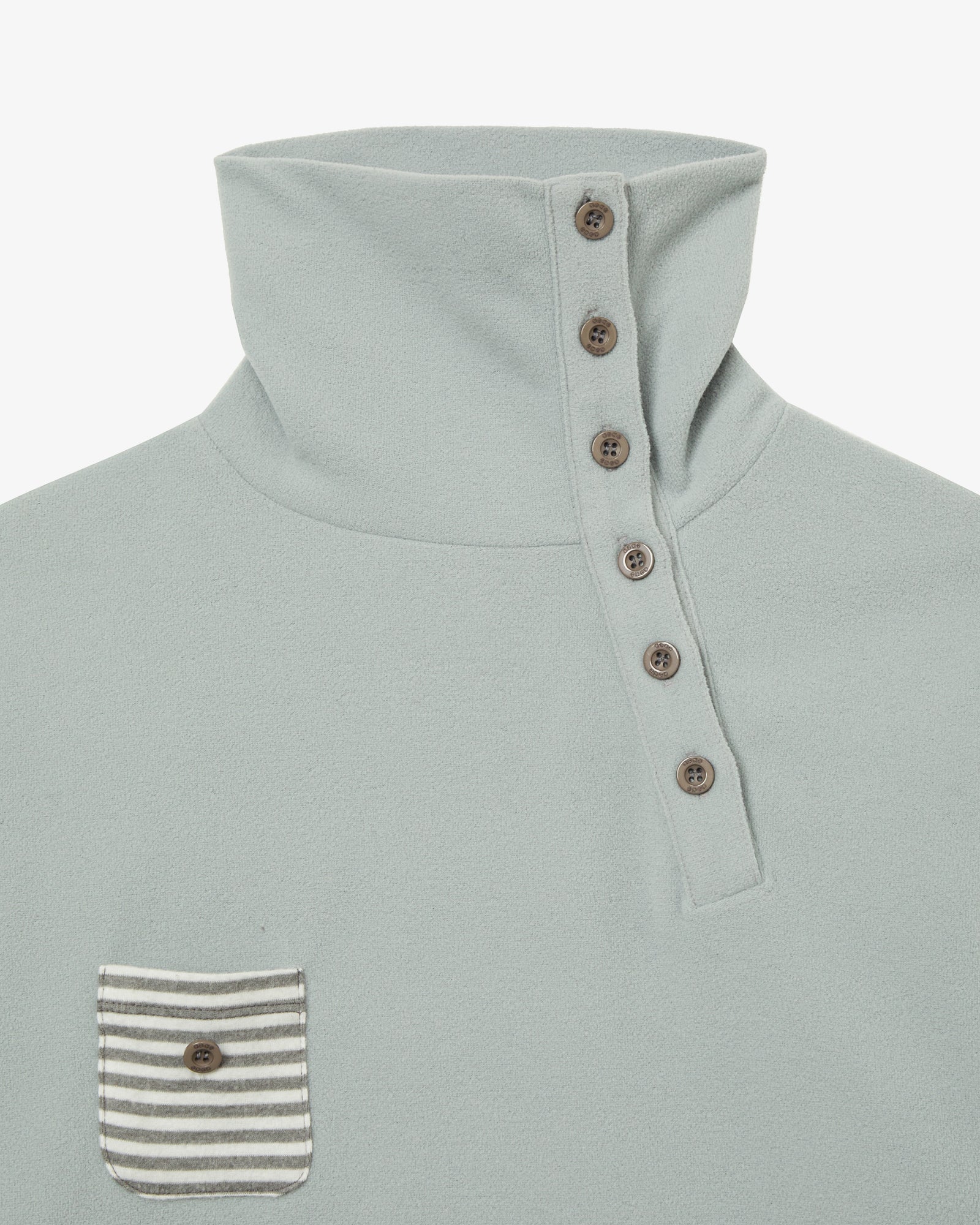 SLEEVE BLOCK HIGH NECK TEE [MINT]