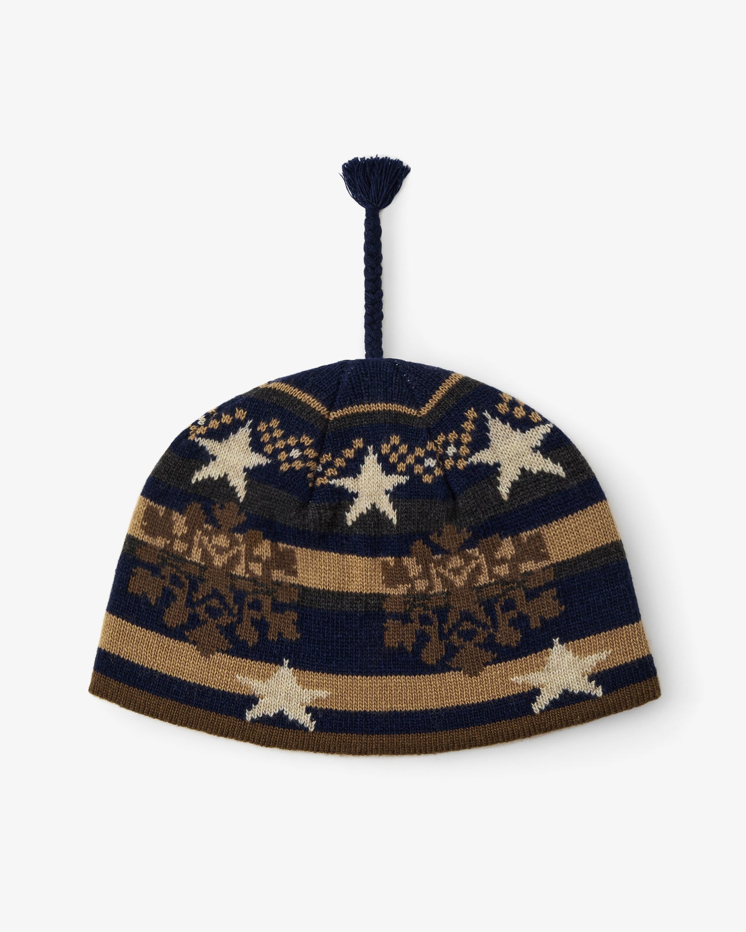 SNOW TASSEL BEANIE [DARK NAVY]