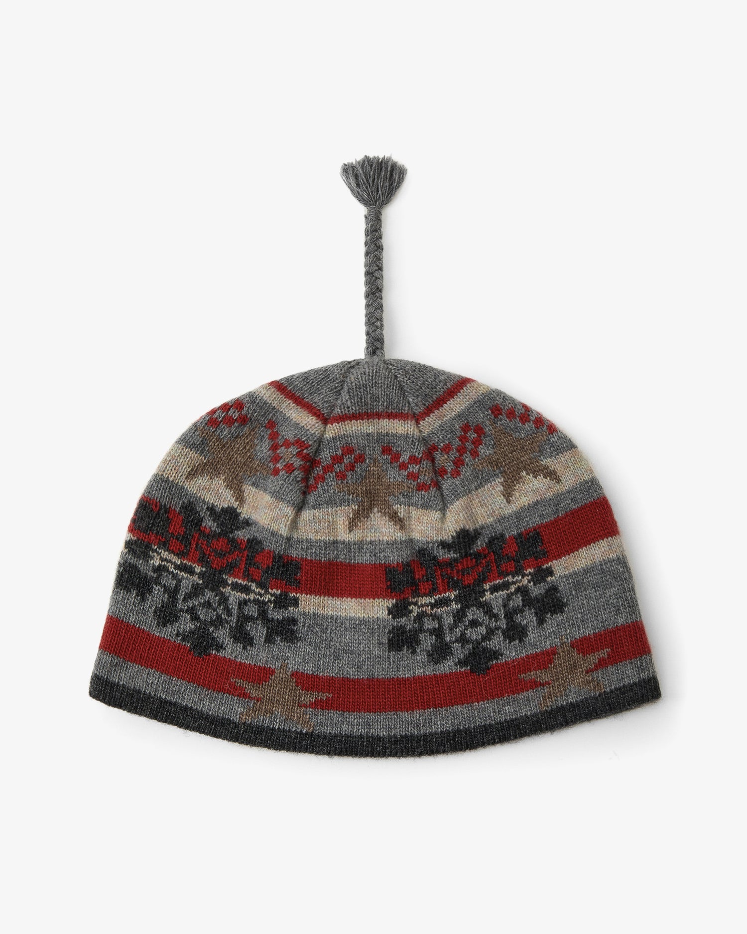 SNOW TASSEL BEANIE [GREY]