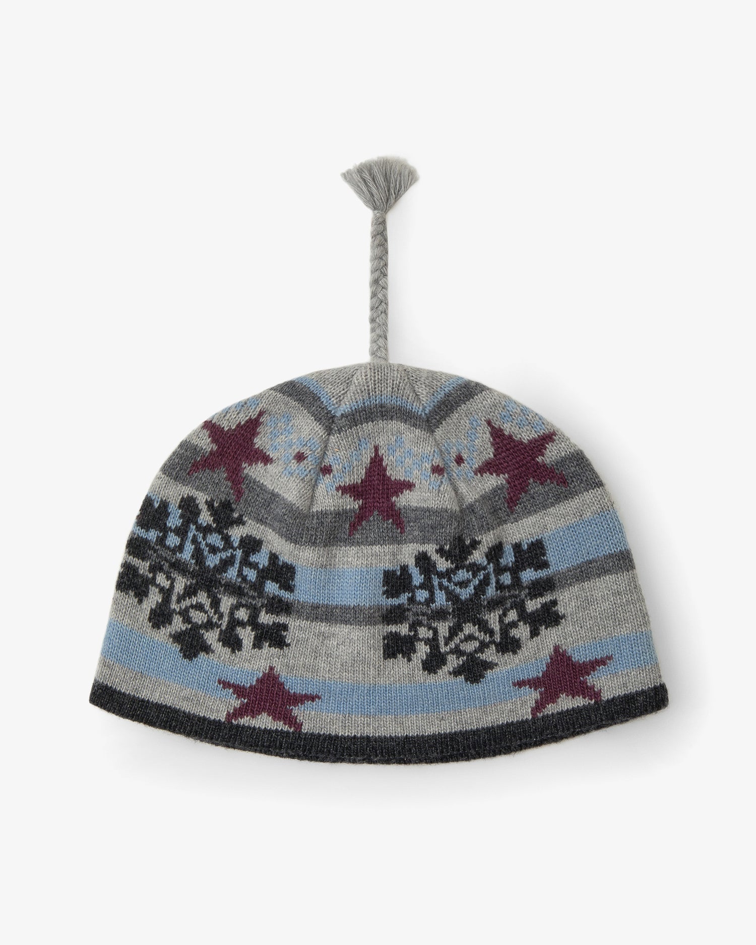 SNOW TASSEL BEANIE [LIGHT GREY]