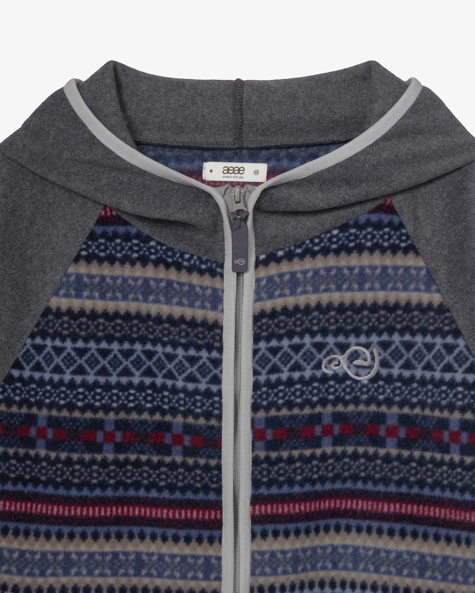 SOFT FLEECE ZIP UP HOODIE [GREY]
