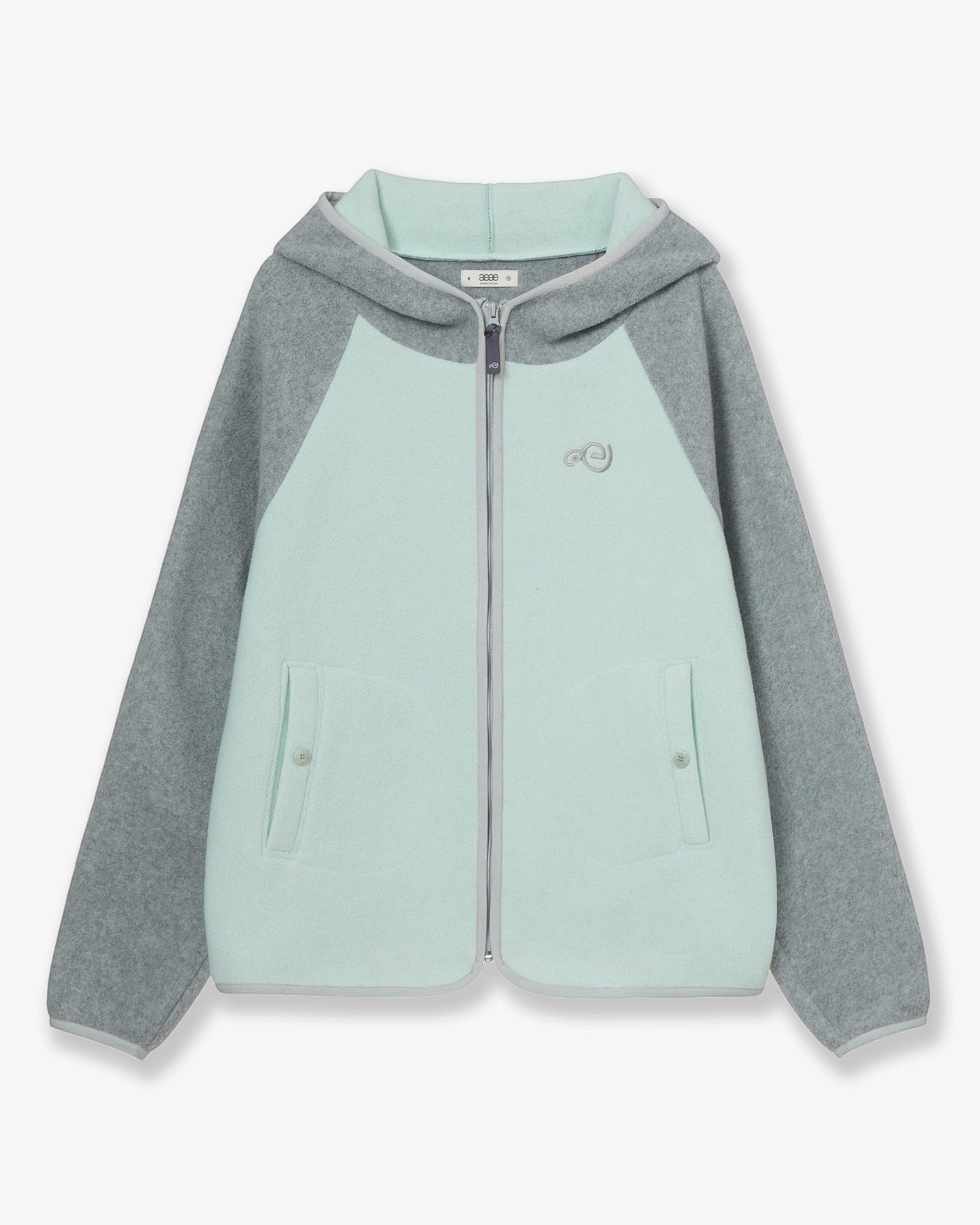 SOFT FLEECE ZIP UP HOODIE [MINT]
