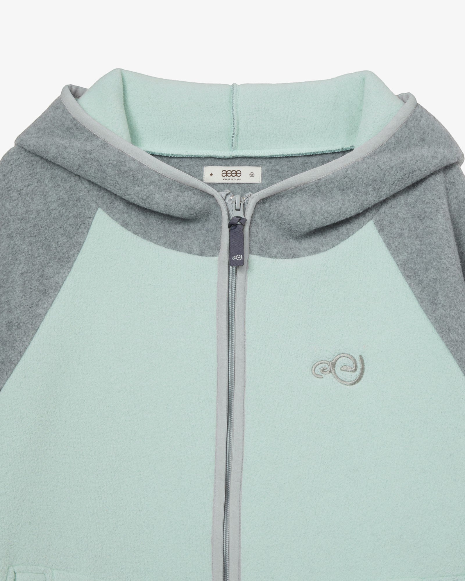 SOFT FLEECE ZIP UP HOODIE [MINT]