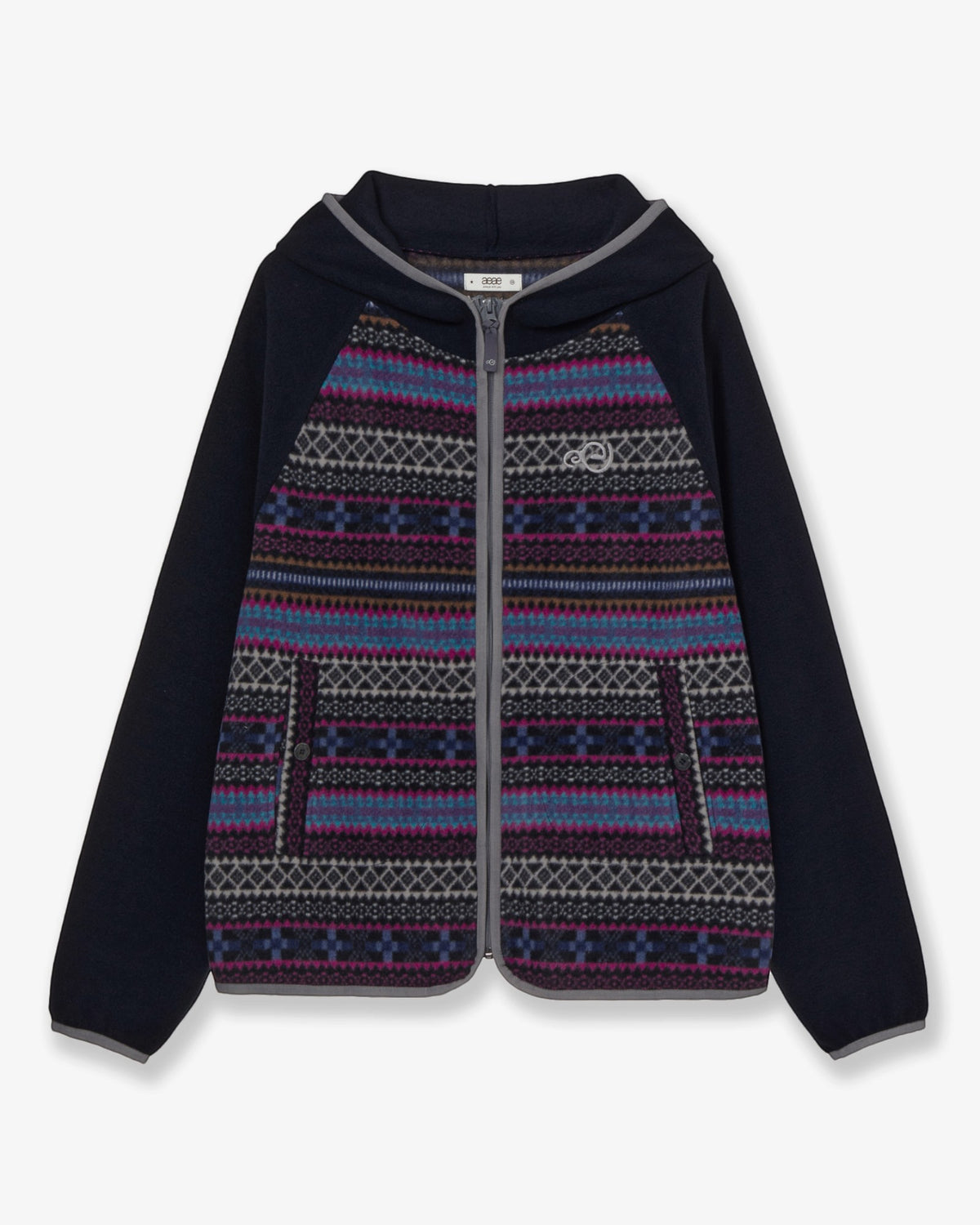 SOFT FLEECE ZIP UP HOODIE [NAVY]