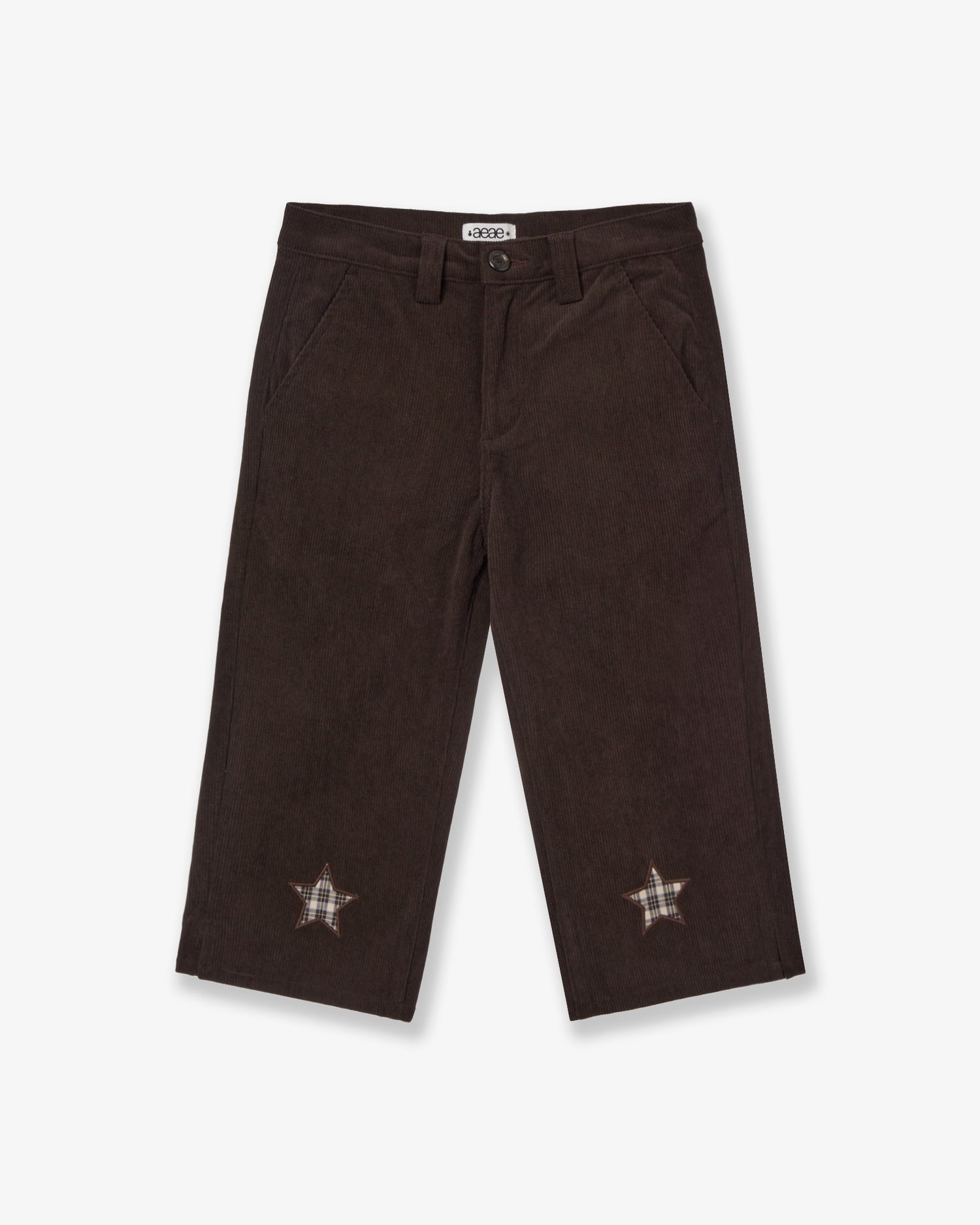 【10月中旬お届けアイテム】STAR PATCH CAPRI CORDUROY PANTS [BROWN]
