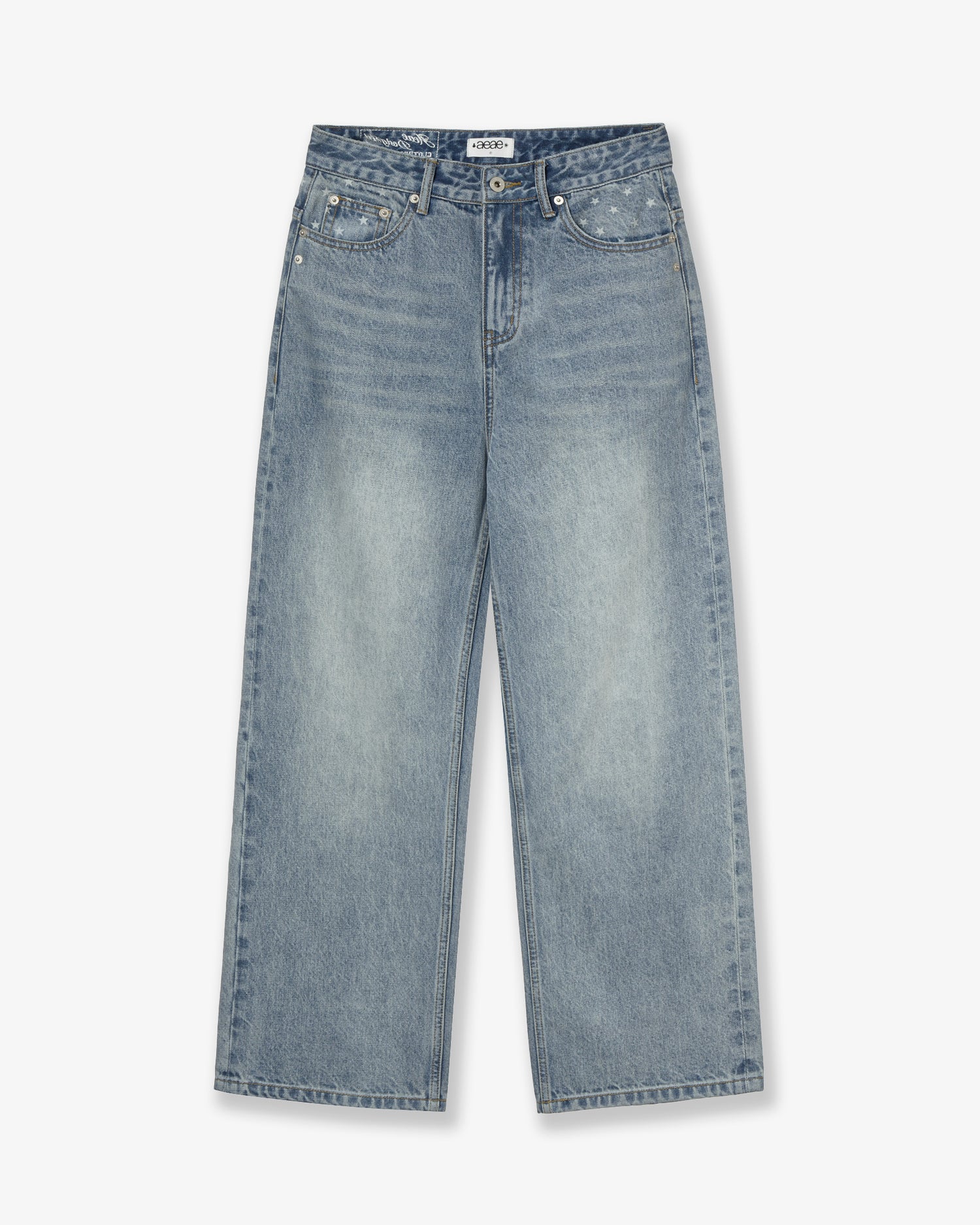 【10月上旬お届けアイテム】STAR POCKET DENIM PANTS [LIGHT BLUE]