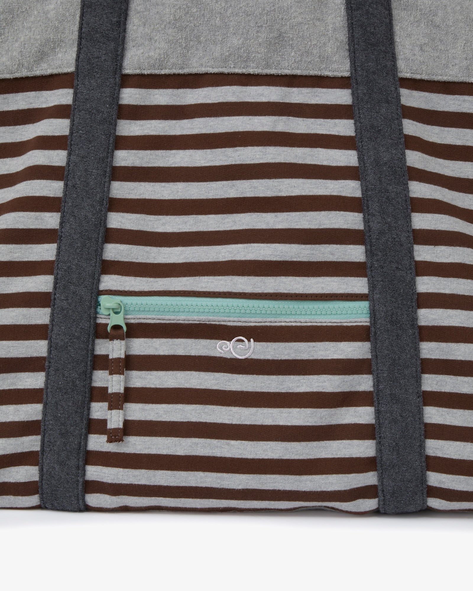STRIPE BIG TOTE BAG [BROWN]