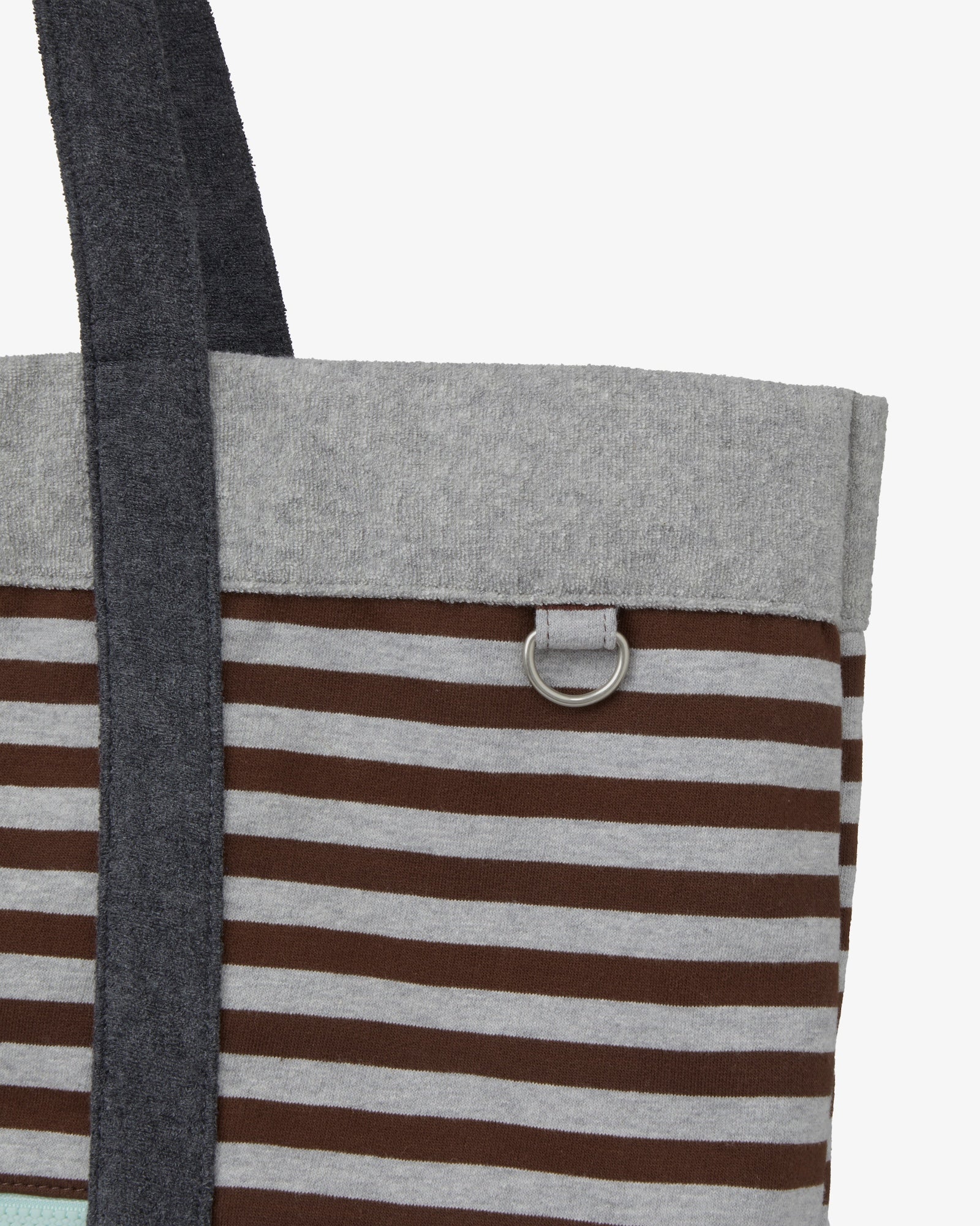 STRIPE BIG TOTE BAG [BROWN]
