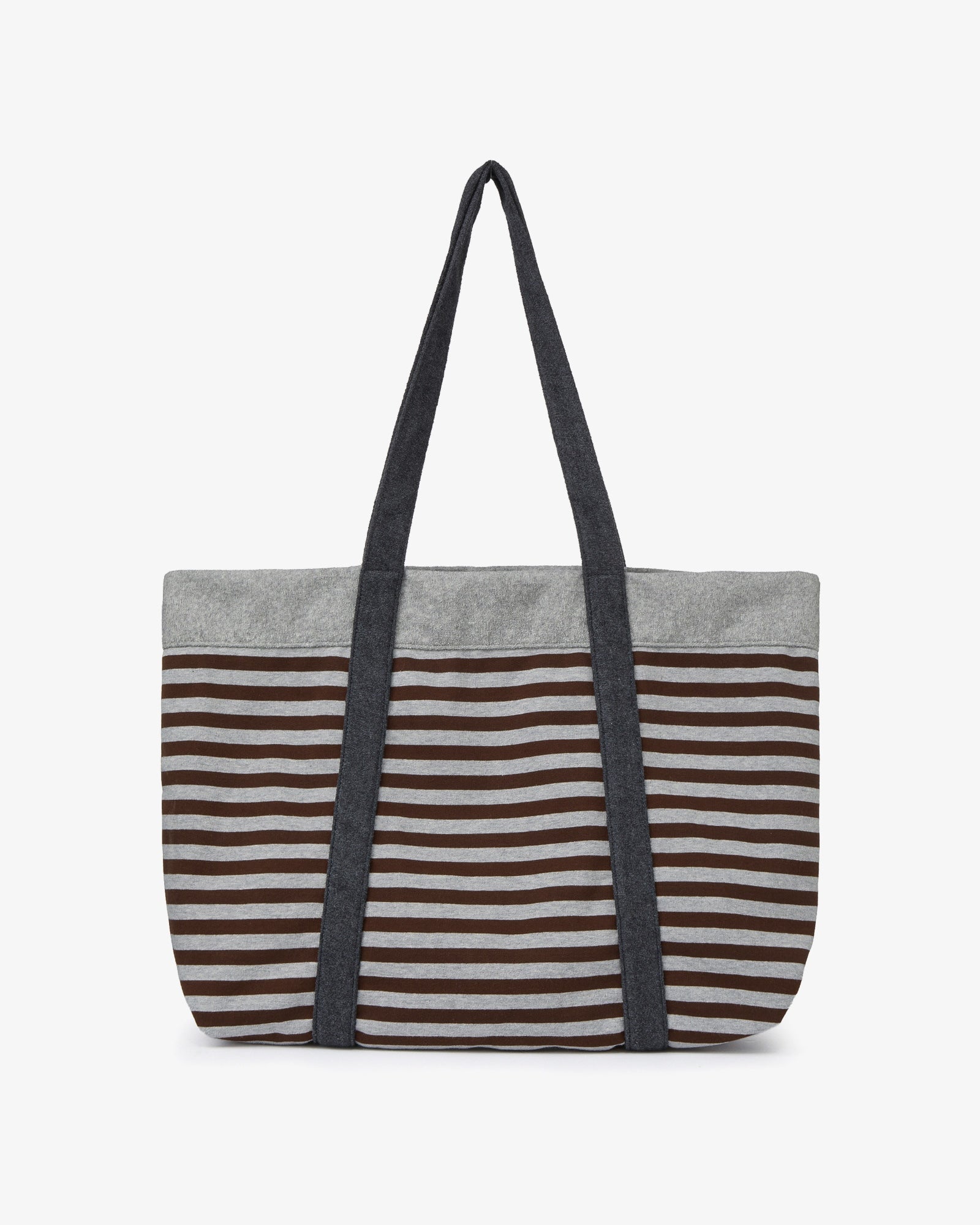 STRIPE BIG TOTE BAG [BROWN]