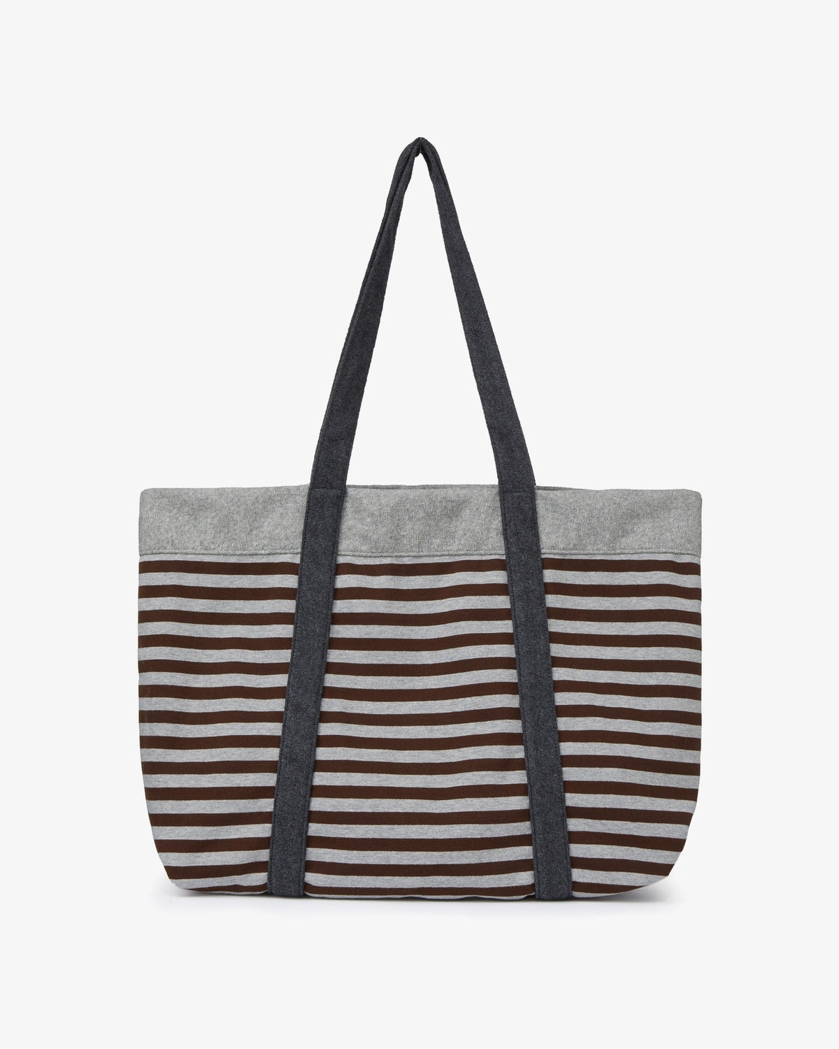 STRIPE BIG TOTE BAG [BROWN]
