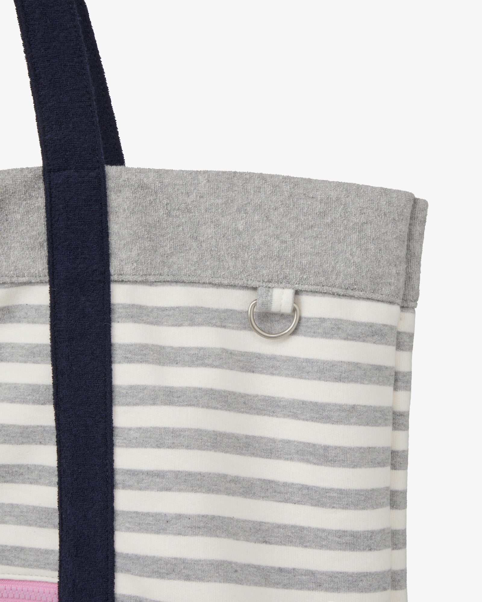 STRIPE BIG TOTE BAG [GREY]