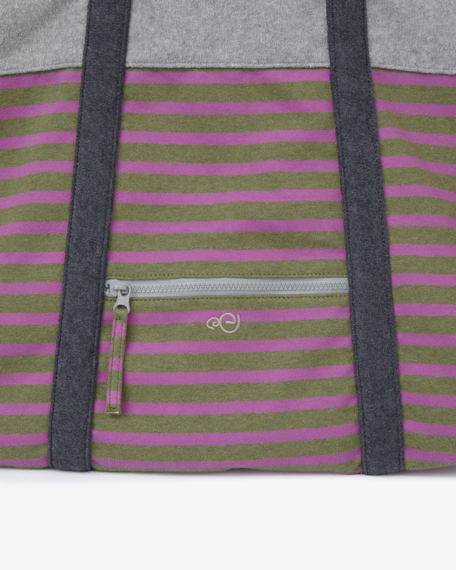 STRIPE BIG TOTE BAG [OLIVE]
