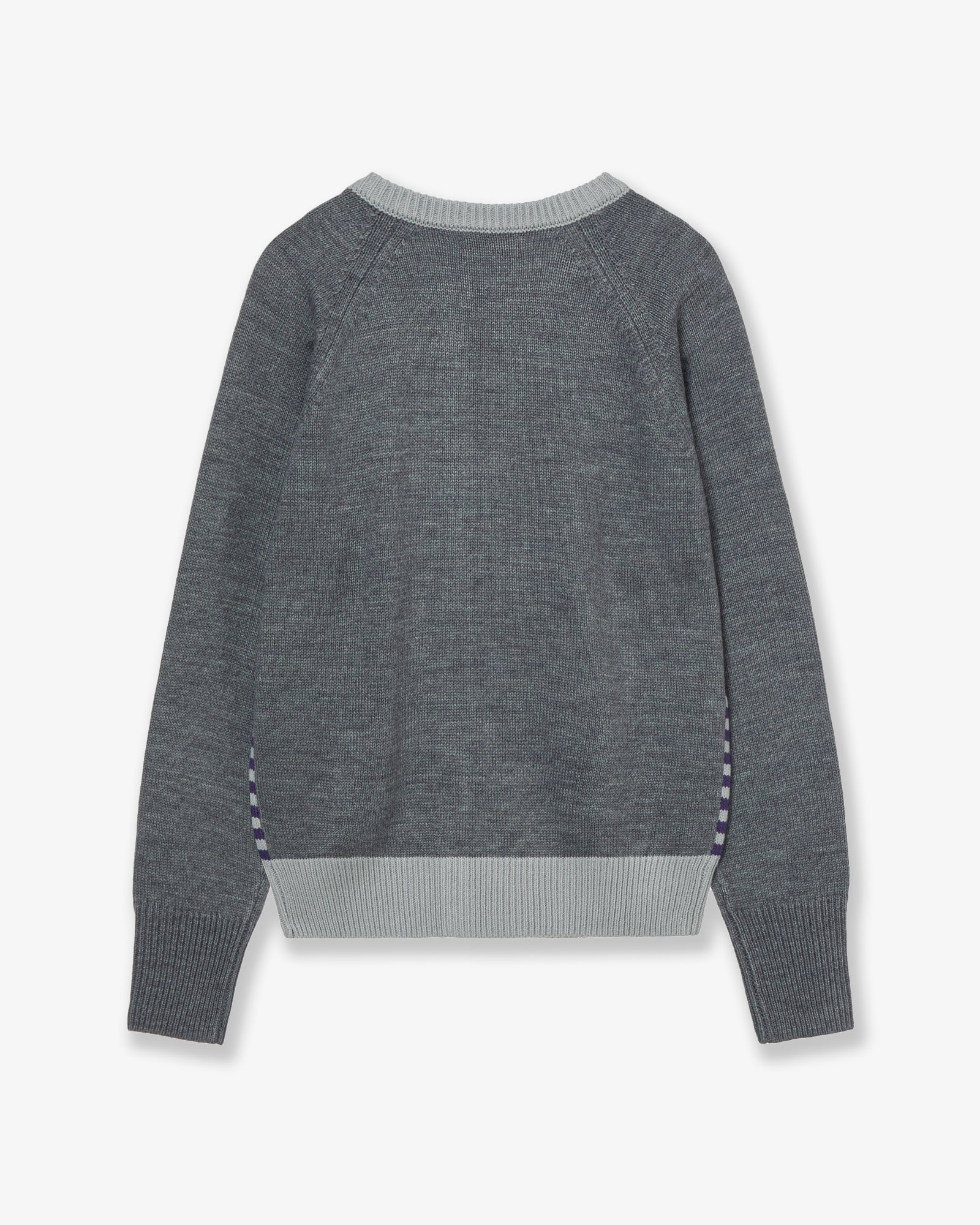 STRIPE BLOCK CARDIGAN [GREY]
