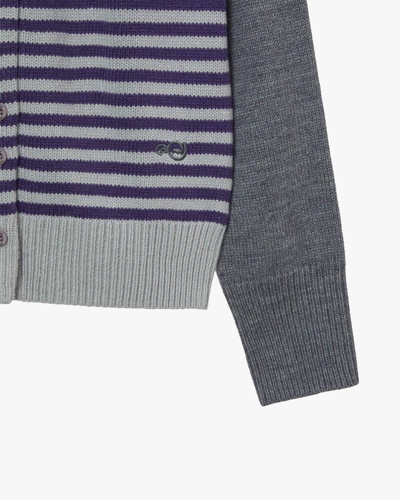 STRIPE BLOCK CARDIGAN [GREY]